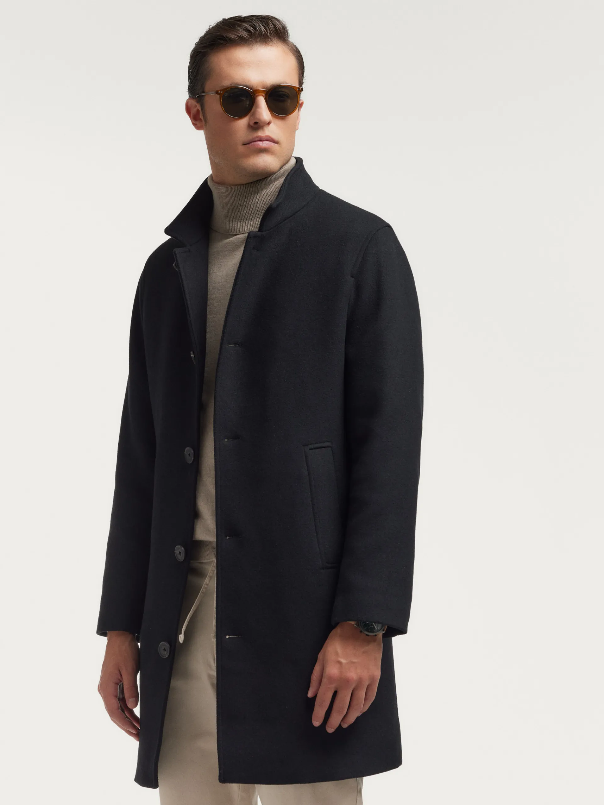 Abrigos-Alvaro Moreno ABRIGO STEVEN Negro