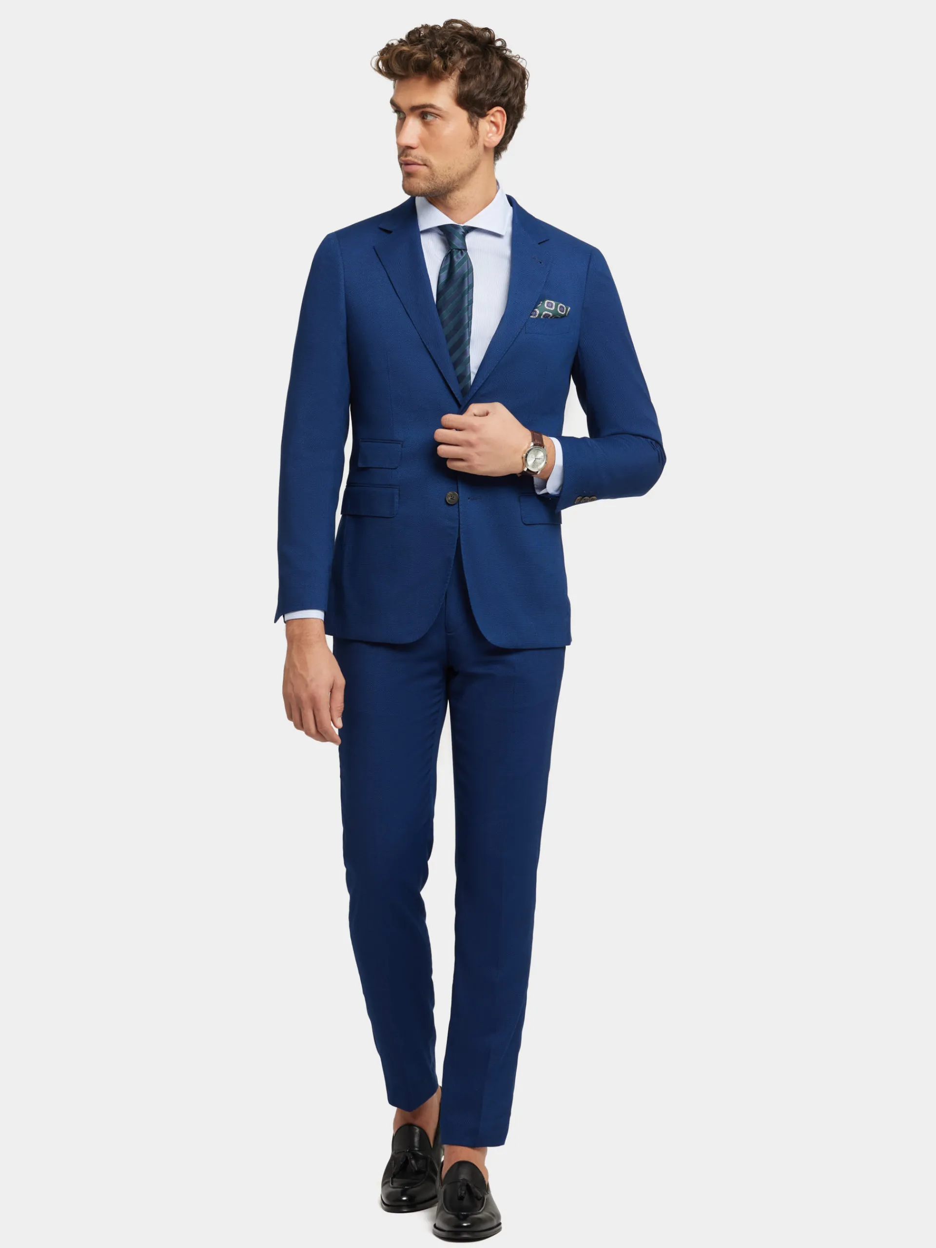 Trajes|Trajes-Alvaro Moreno AMERICANA BIRDEYE Azul