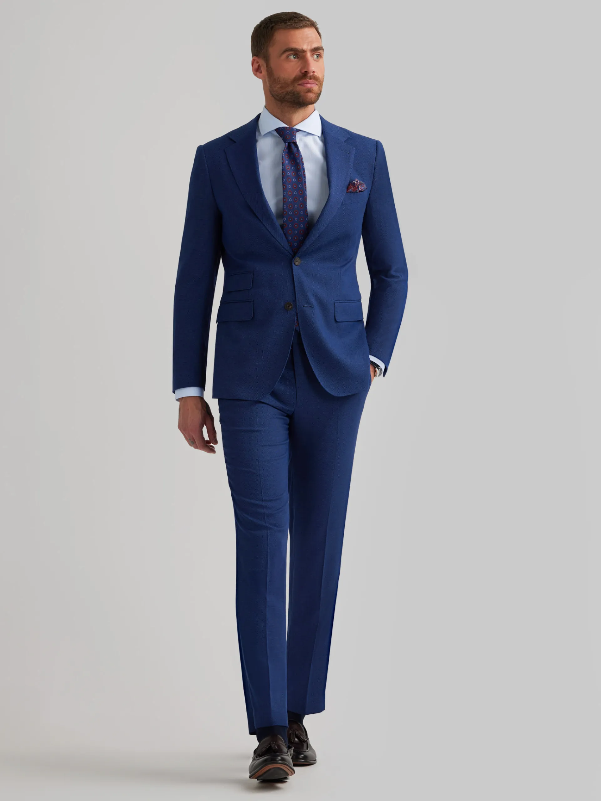 Trajes|Trajes-Alvaro Moreno AMERICANA BIRDEYE Azul