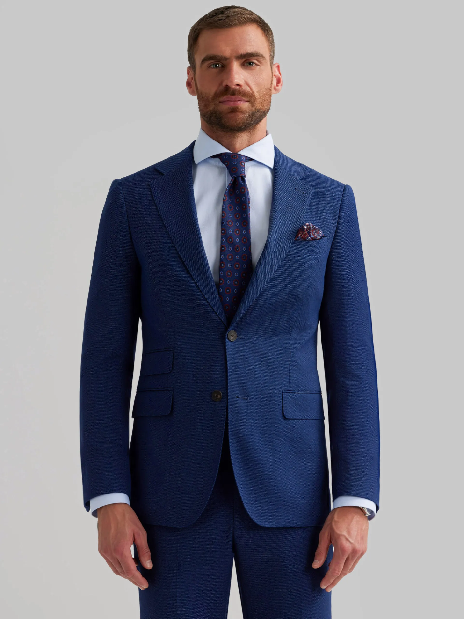 Trajes|Trajes-Alvaro Moreno AMERICANA BIRDEYE Azul