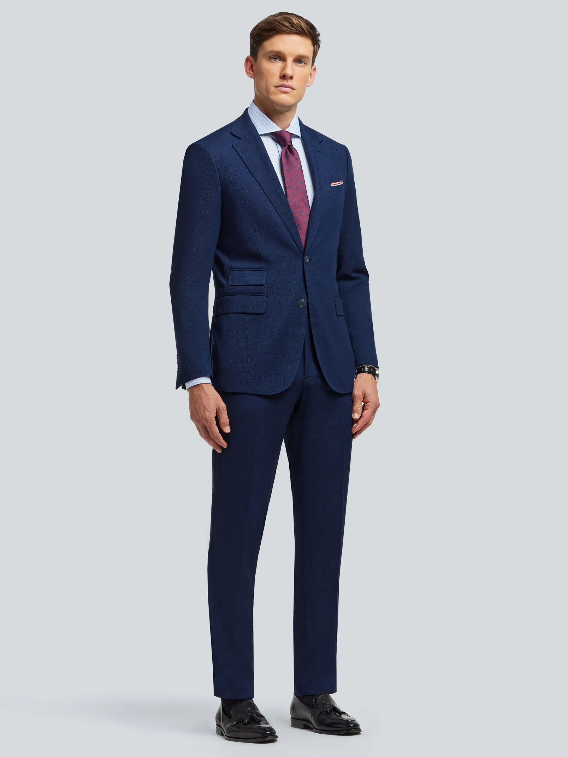 Trajes|Trajes-Alvaro Moreno AMERICANA BIRDEYE Azul Marino