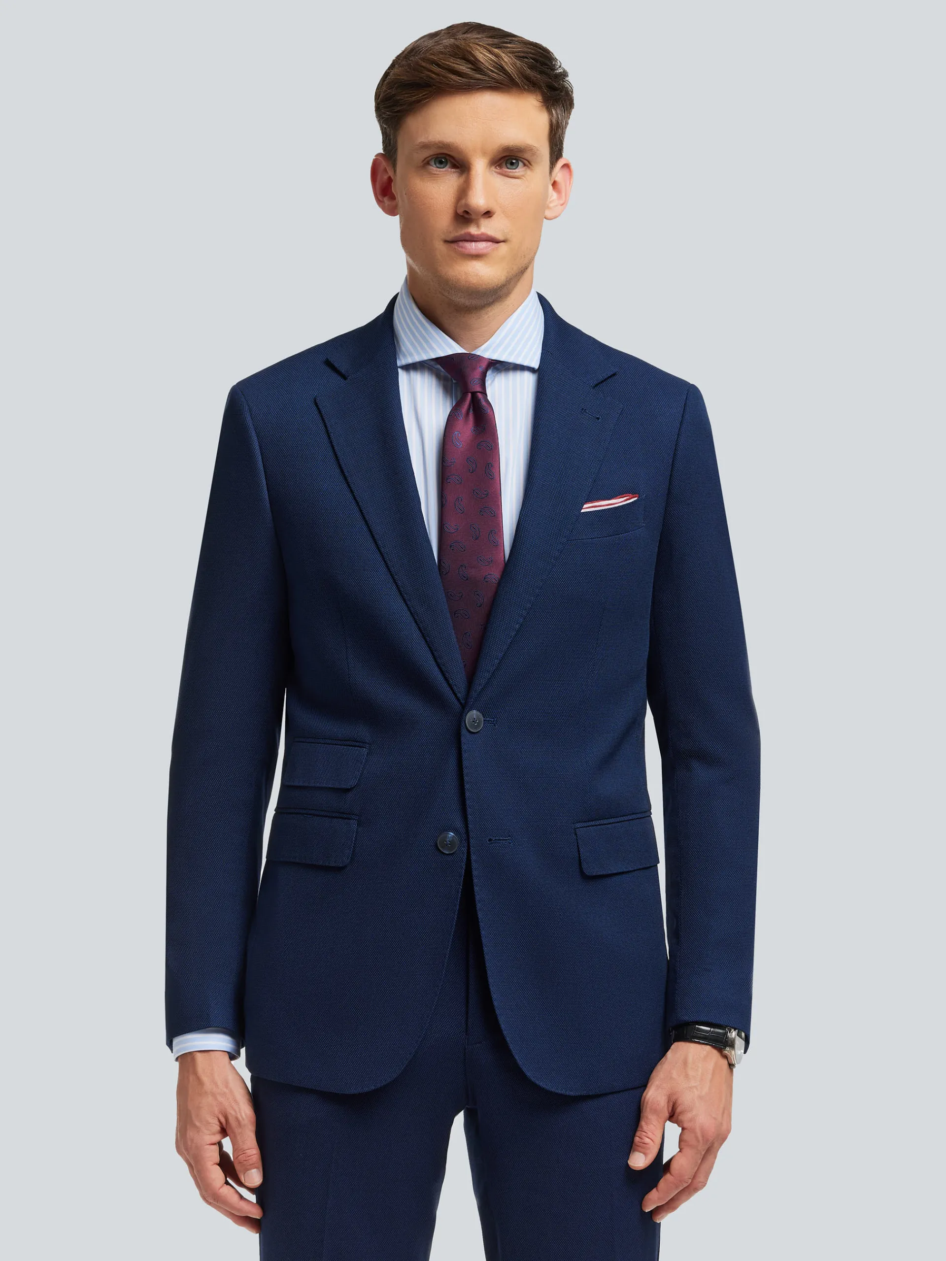 Trajes|Trajes-Alvaro Moreno AMERICANA BIRDEYE Azul Marino