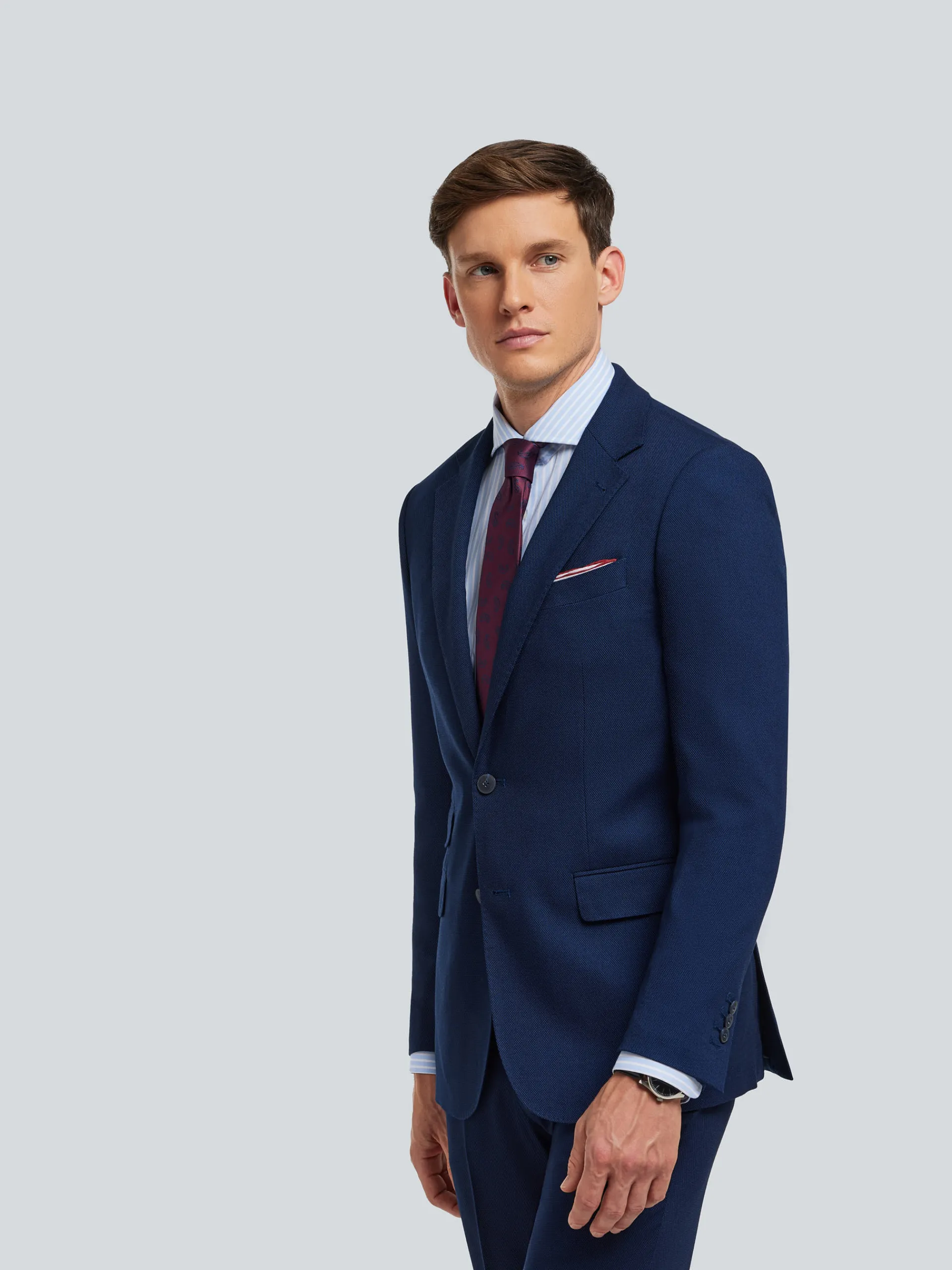 Trajes|Trajes-Alvaro Moreno AMERICANA BIRDEYE Azul Marino