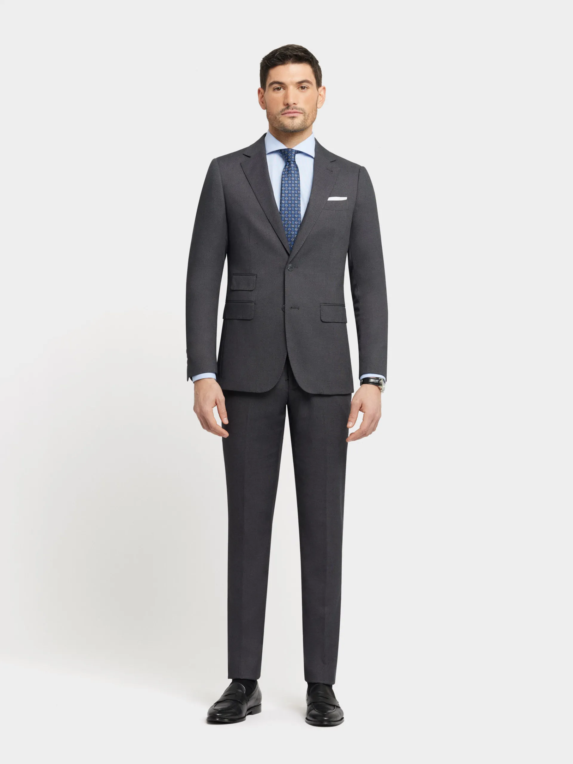 Trajes|Trajes-Alvaro Moreno AMERICANA BIRDEYE Gris