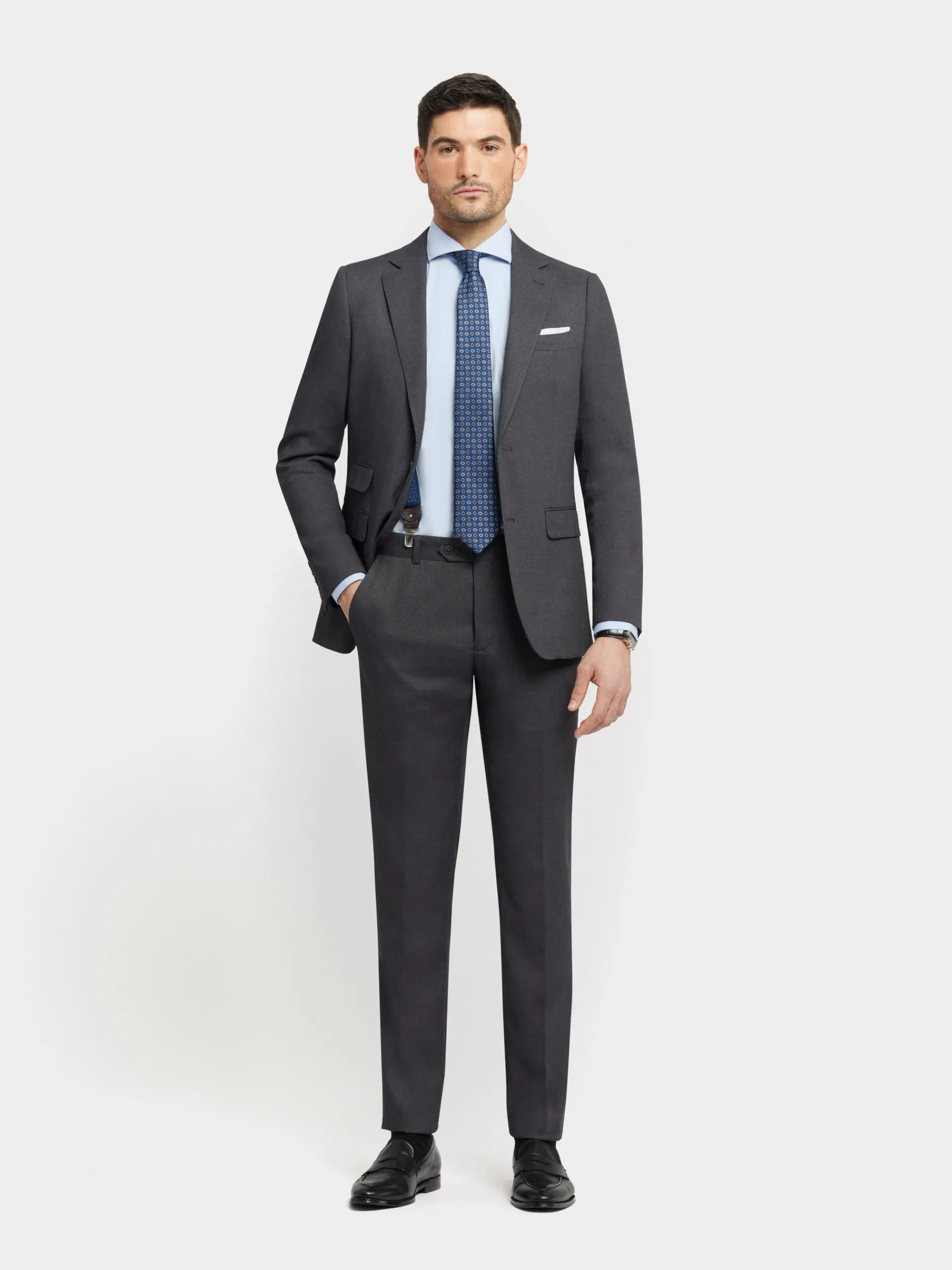 Trajes|Trajes-Alvaro Moreno AMERICANA BIRDEYE Gris