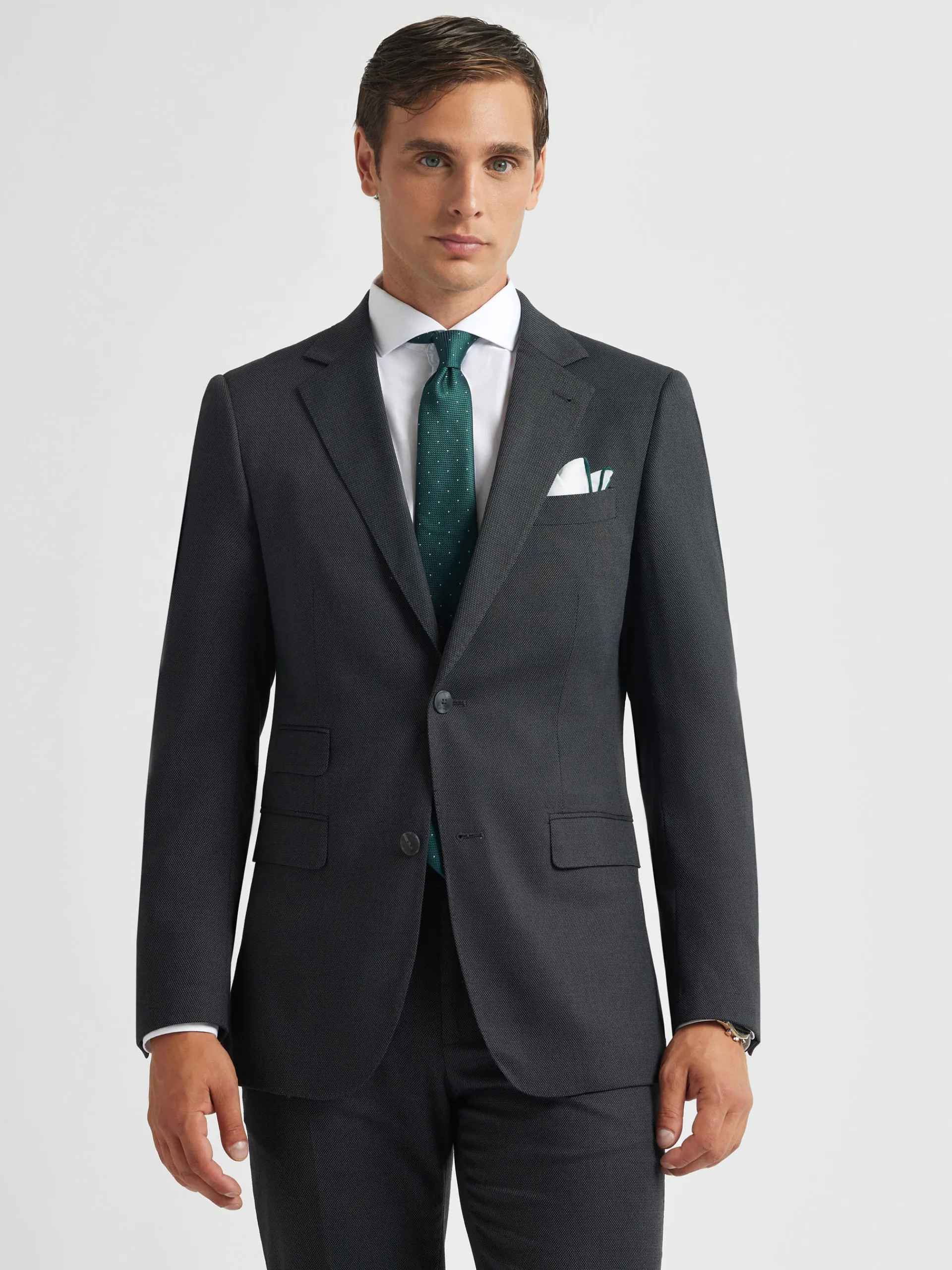 Trajes|Trajes-Alvaro Moreno AMERICANA BIRDEYE Gris