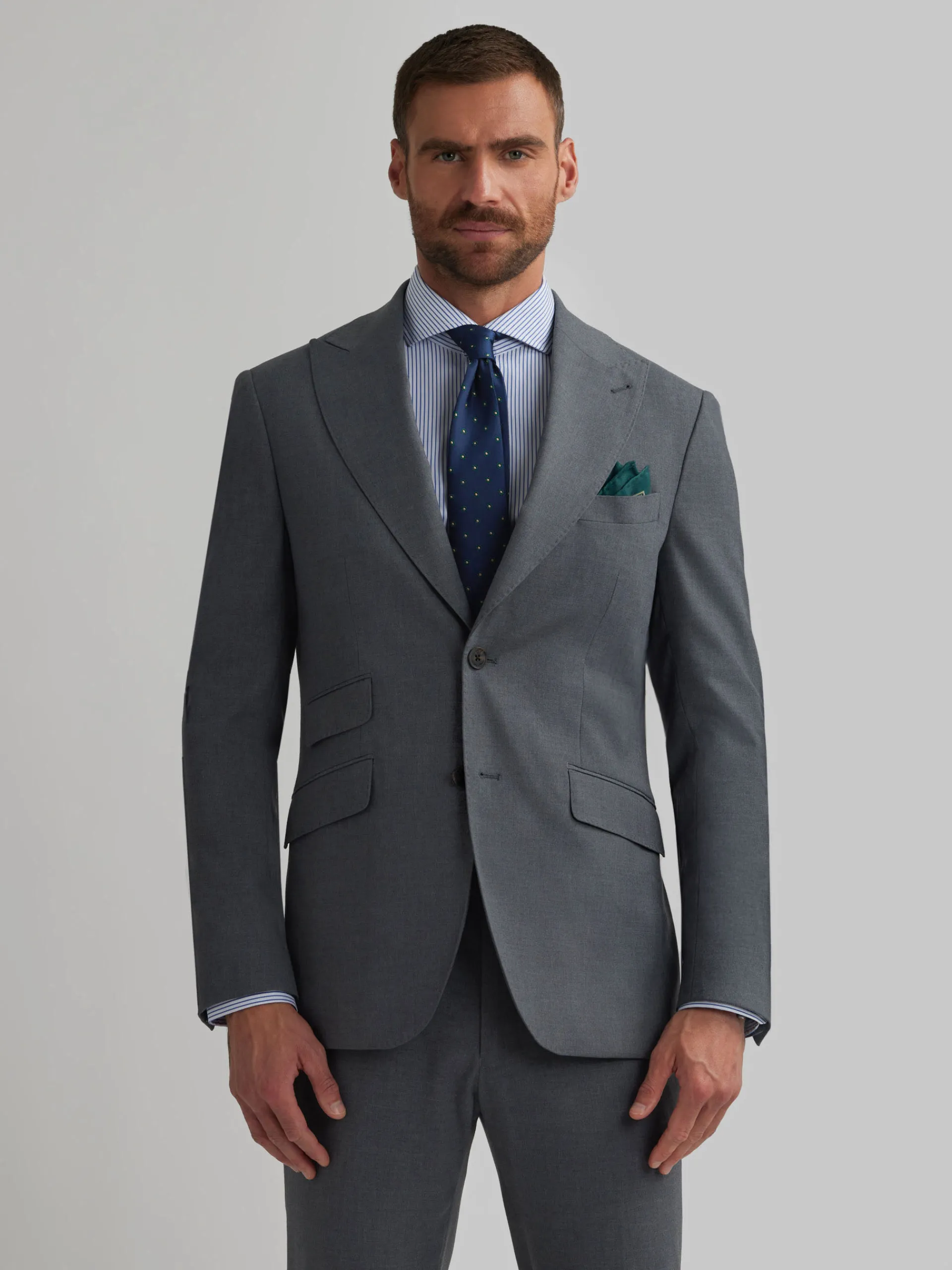 Trajes|Trajes-Alvaro Moreno AMERICANA CAPO FIL A FIL Gris