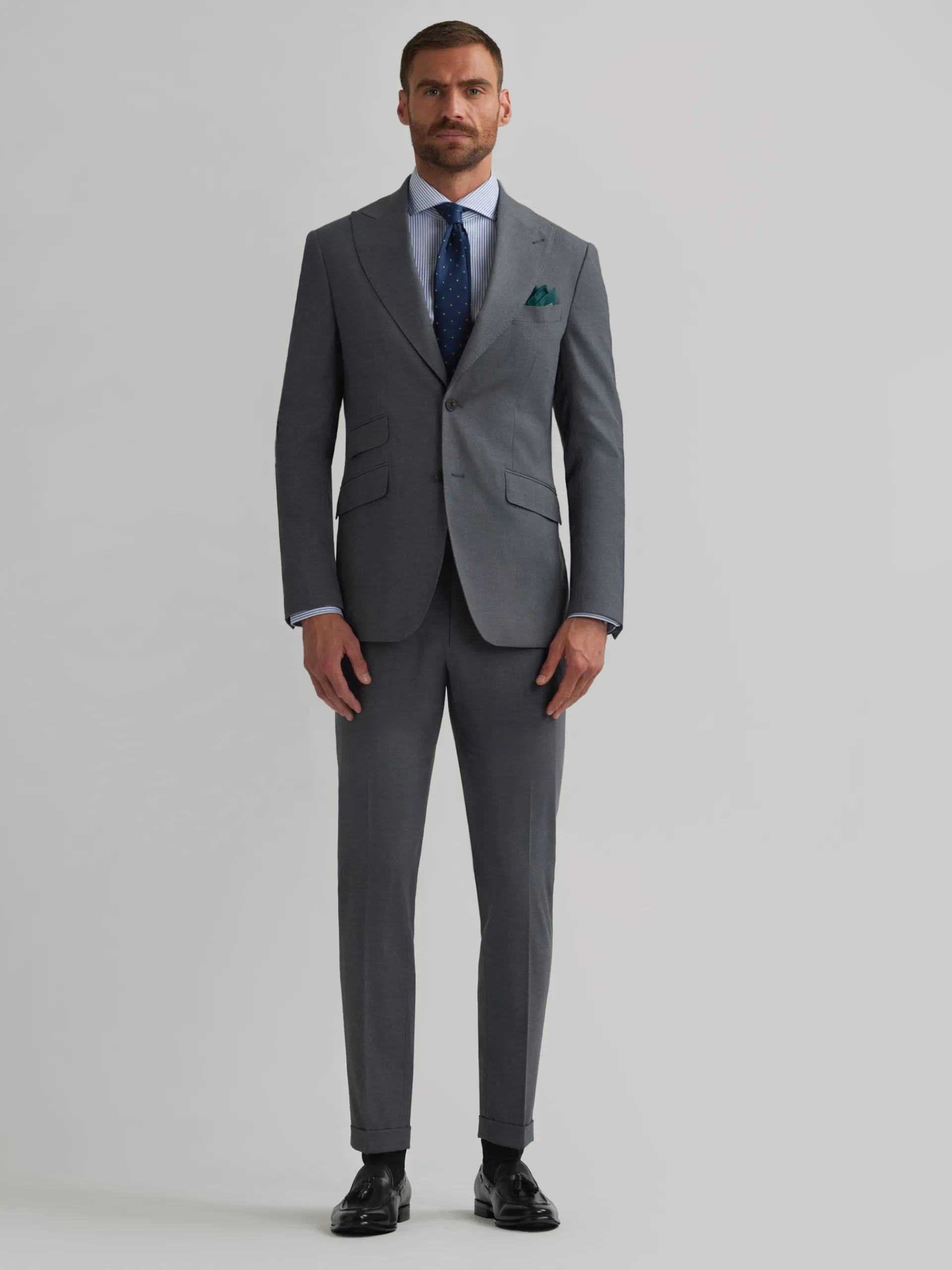 Trajes|Trajes-Alvaro Moreno AMERICANA CAPO FIL A FIL Gris