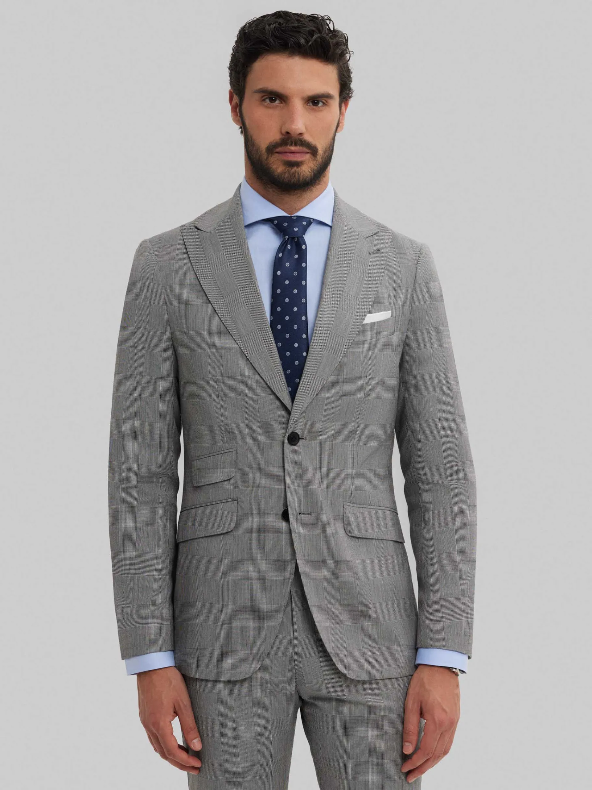 Trajes|Trajes-Alvaro Moreno AMERICANA CAPO GALES Gris