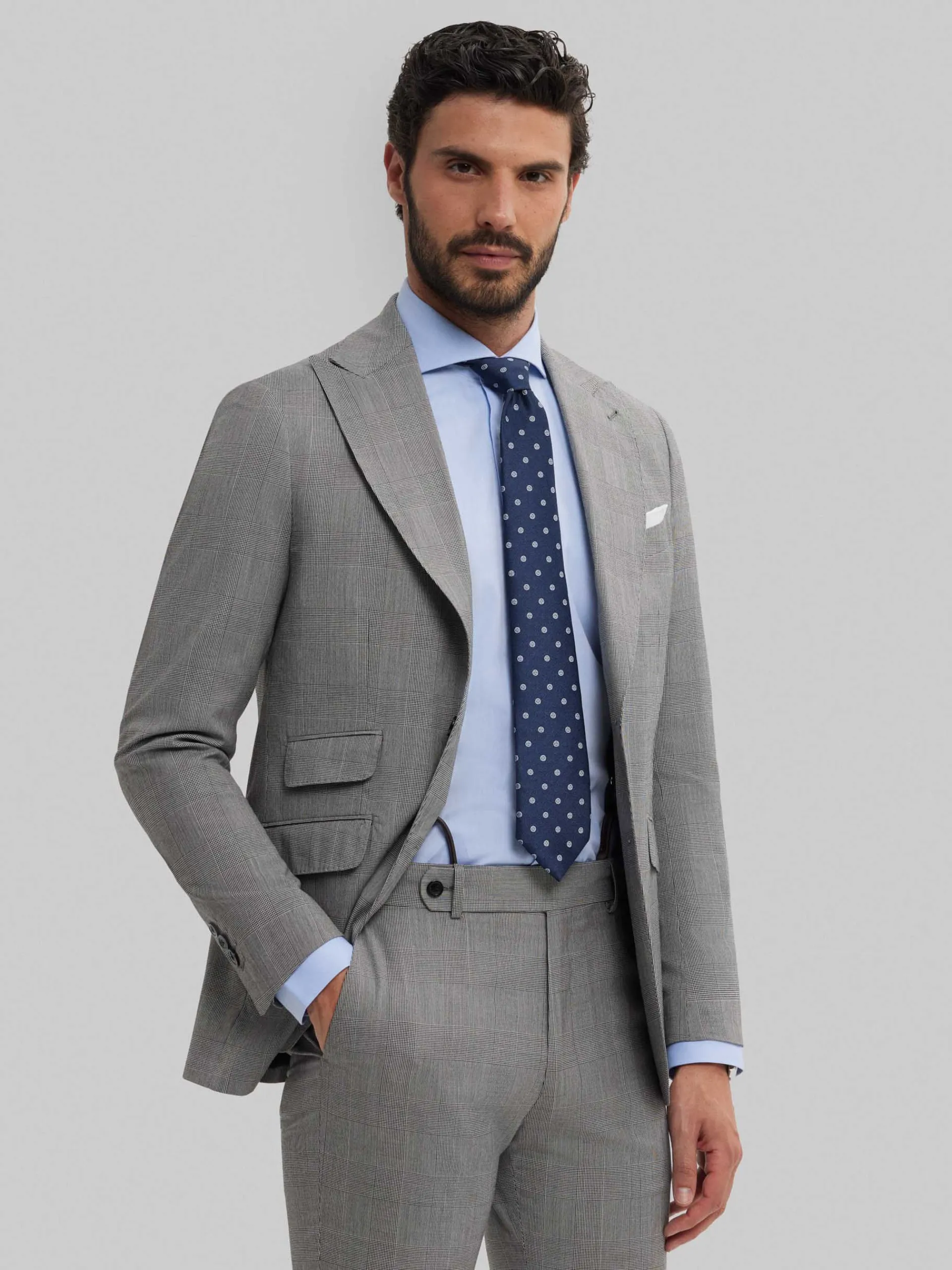 Trajes|Trajes-Alvaro Moreno AMERICANA CAPO GALES Gris