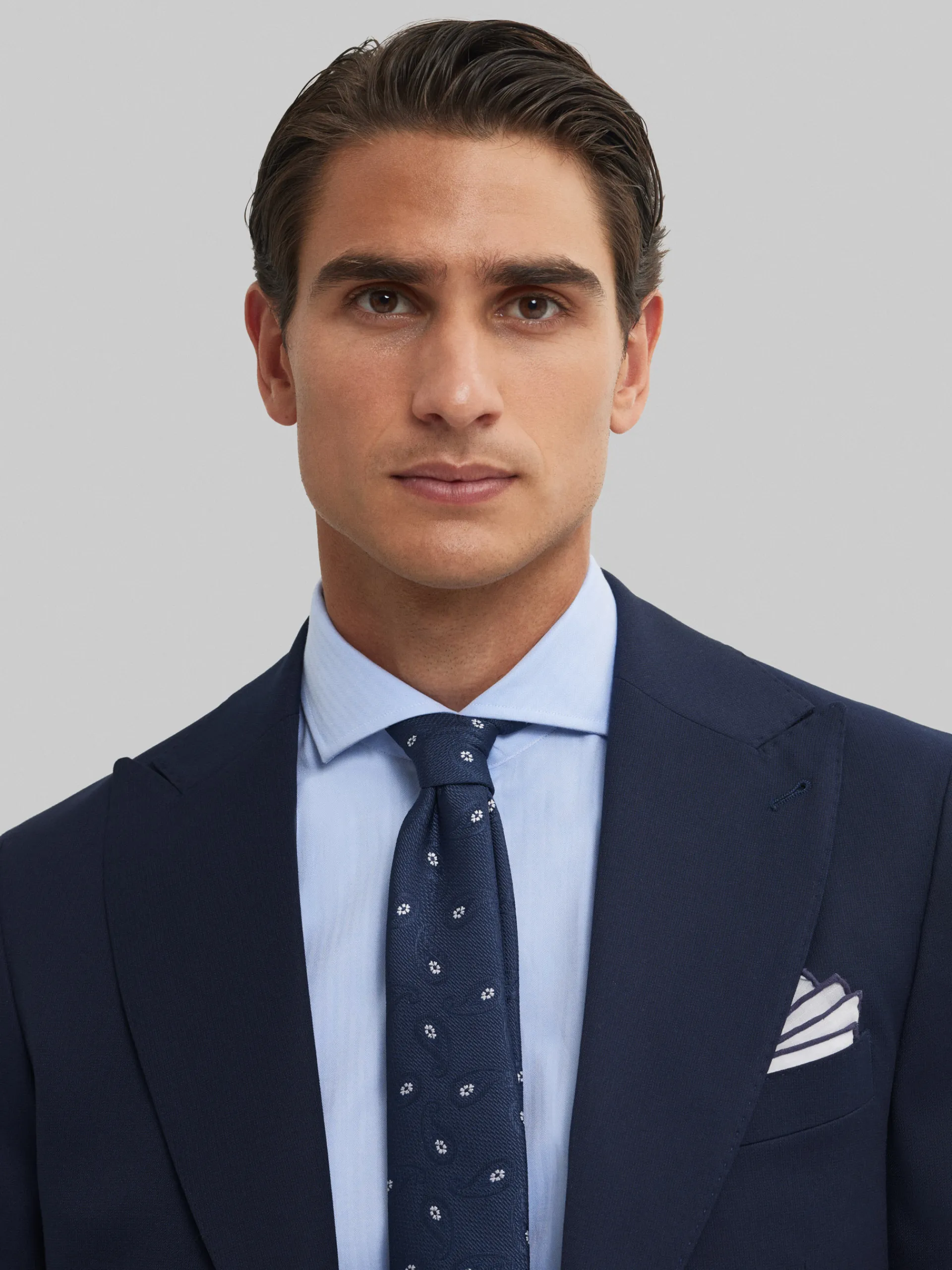 Trajes|Trajes-Alvaro Moreno AMERICANA CAPO MICRO Azul Marino