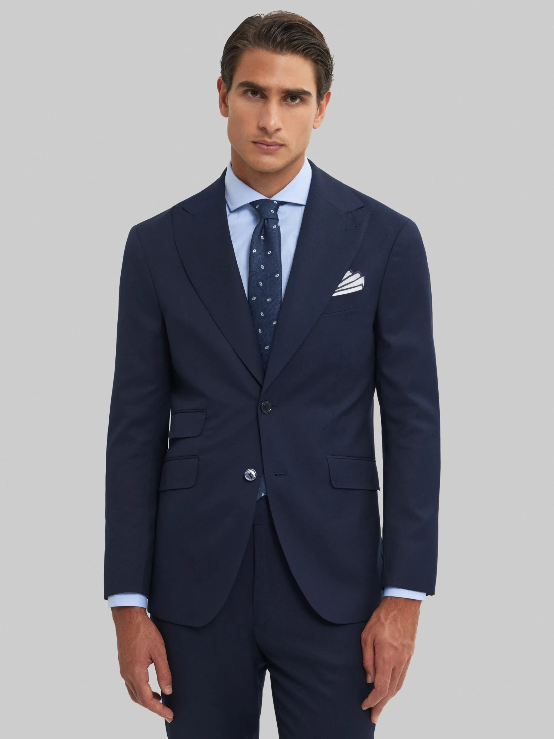 Trajes|Trajes-Alvaro Moreno AMERICANA CAPO MICRO Azul Marino