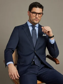 Trajes|Trajes-Alvaro Moreno AMERICANA FIL A FIL Azul Marino