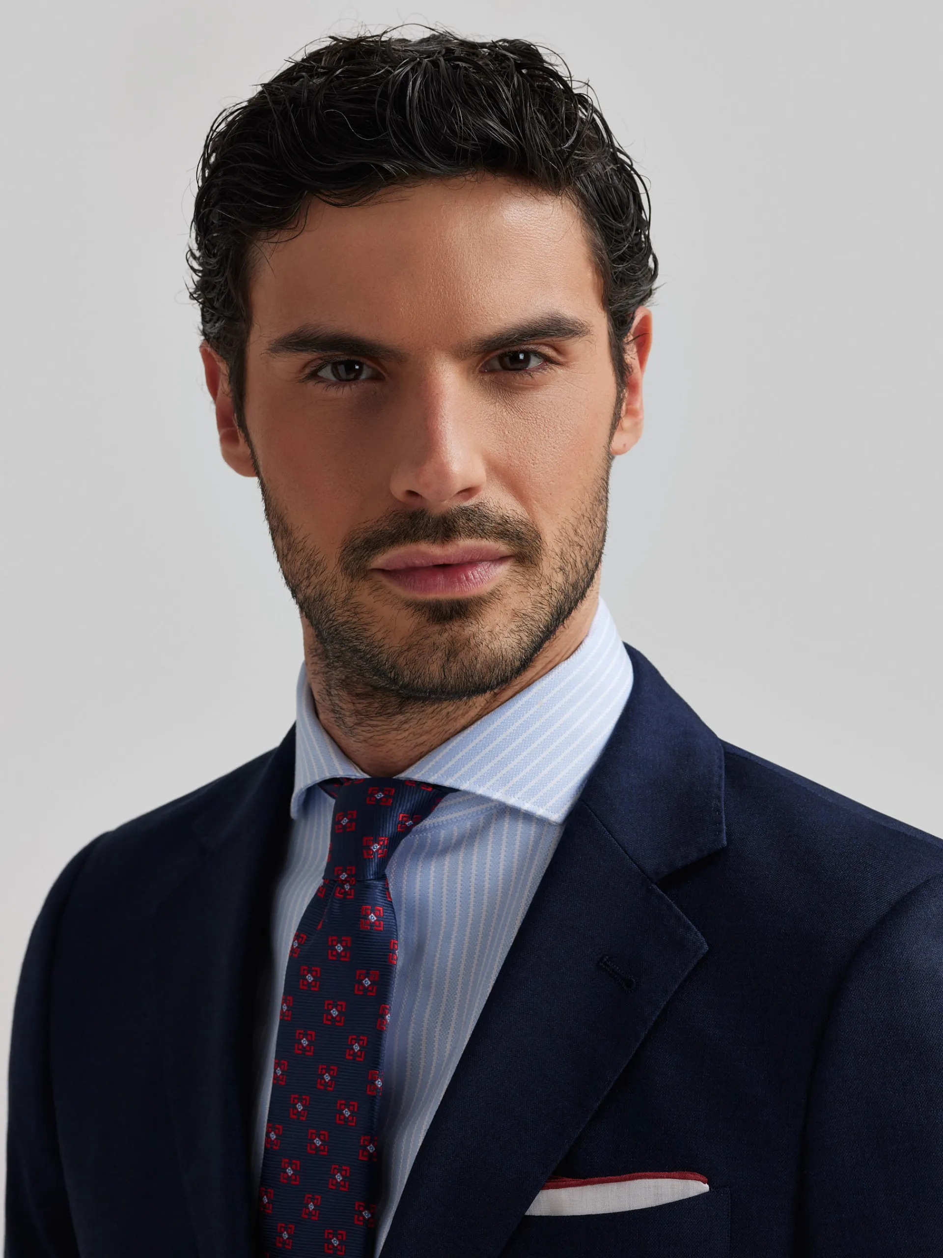 Trajes|Trajes-Alvaro Moreno AMERICANA FIL A FIL Azul Marino