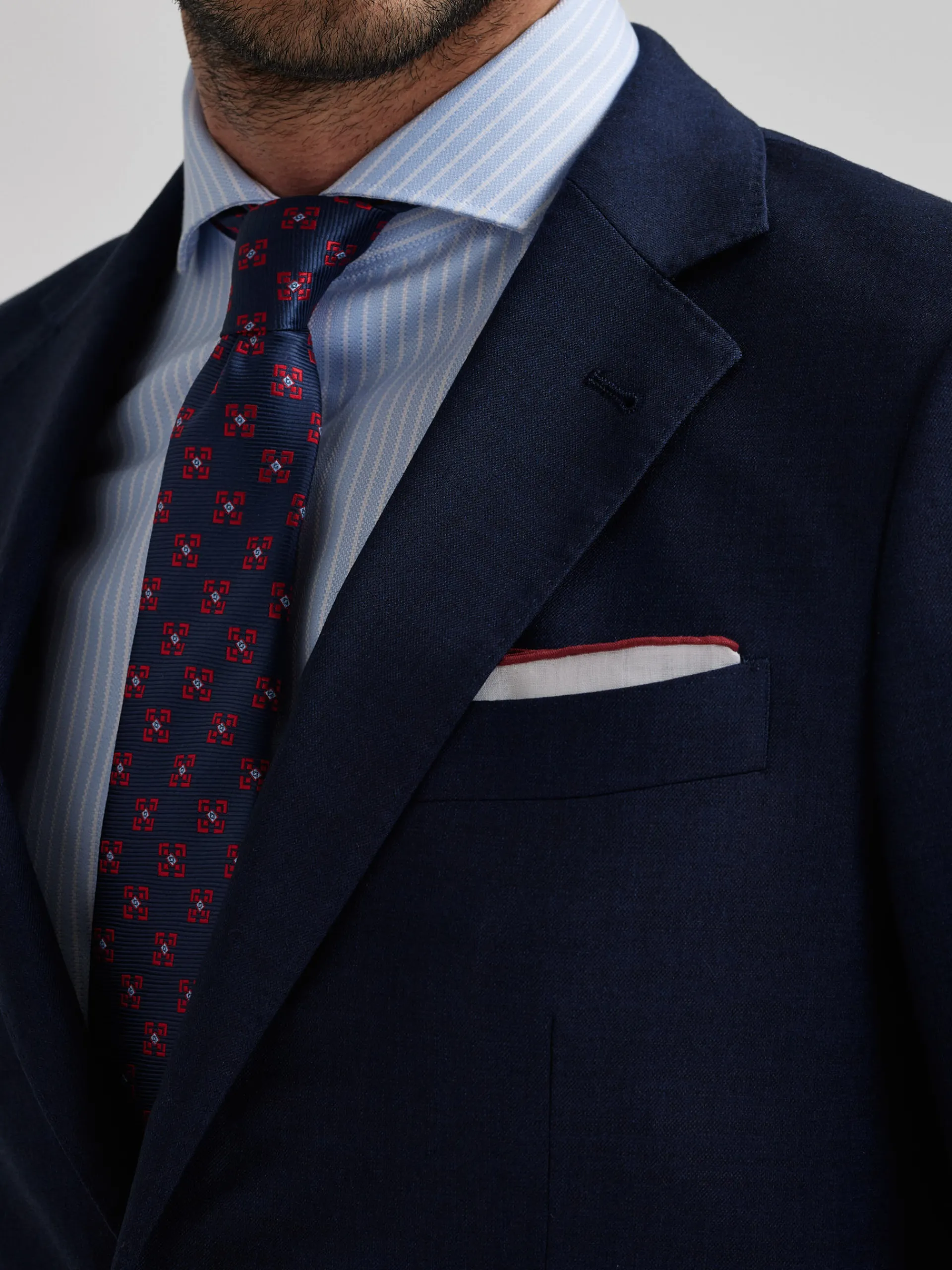 Trajes|Trajes-Alvaro Moreno AMERICANA FIL A FIL Azul Marino