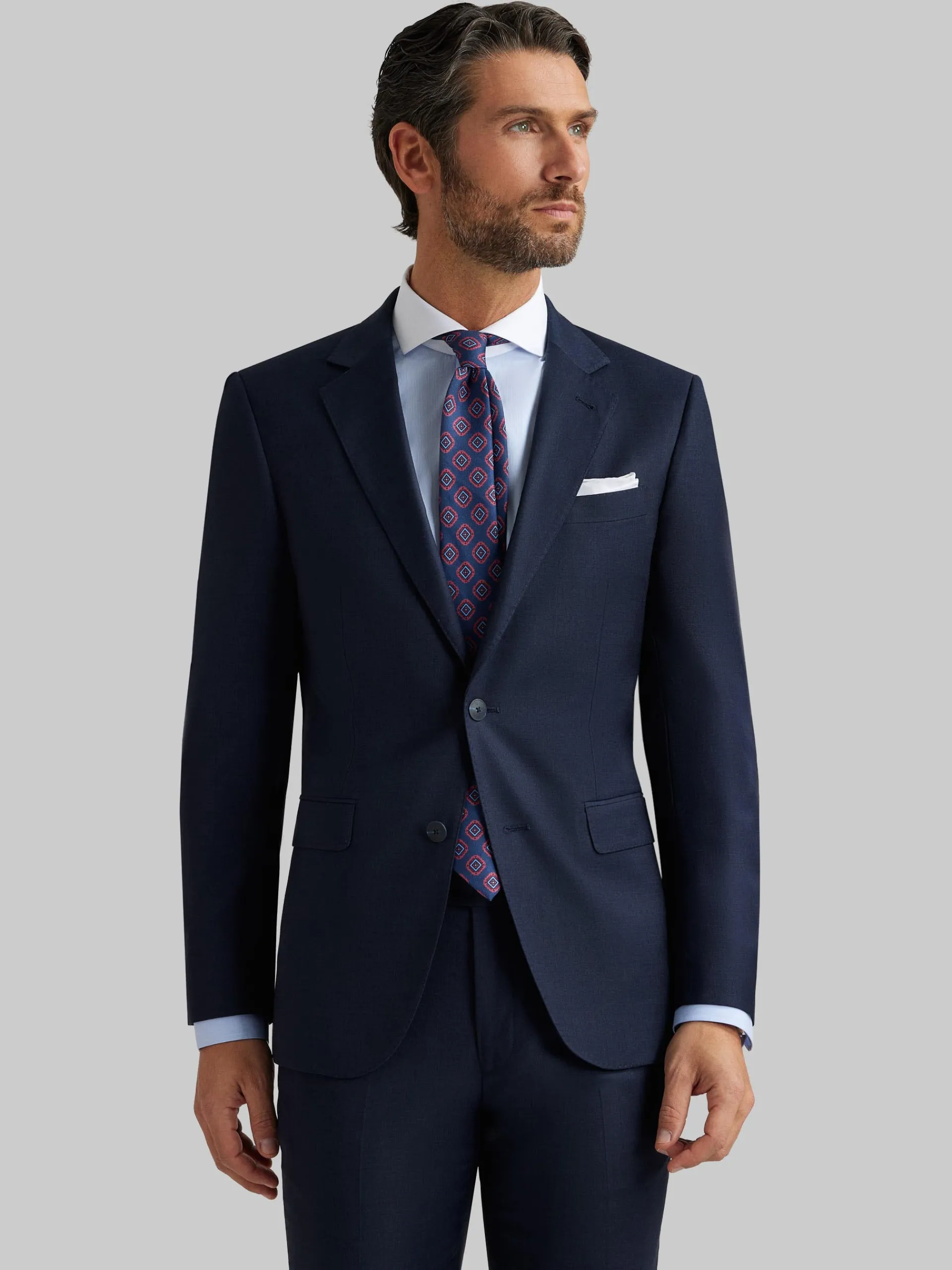 Trajes|Trajes-Alvaro Moreno AMERICANA FIL A FIL Azul Marino