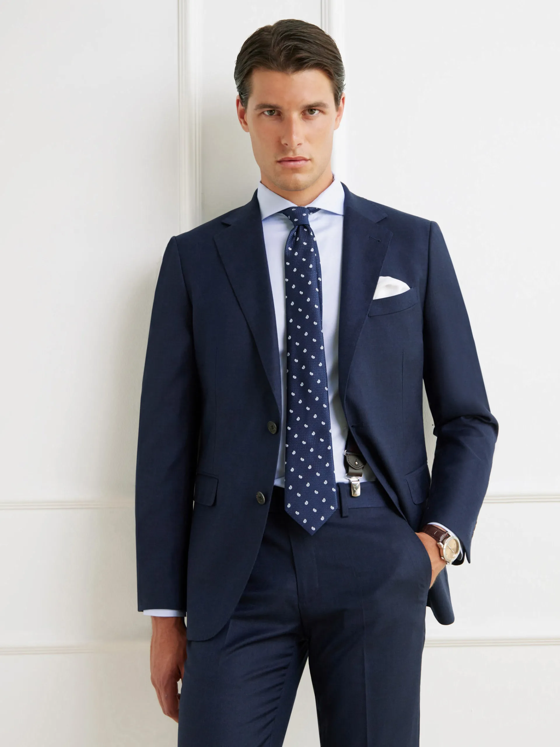 Trajes|Trajes-Alvaro Moreno AMERICANA FIL A FIL Azul Marino