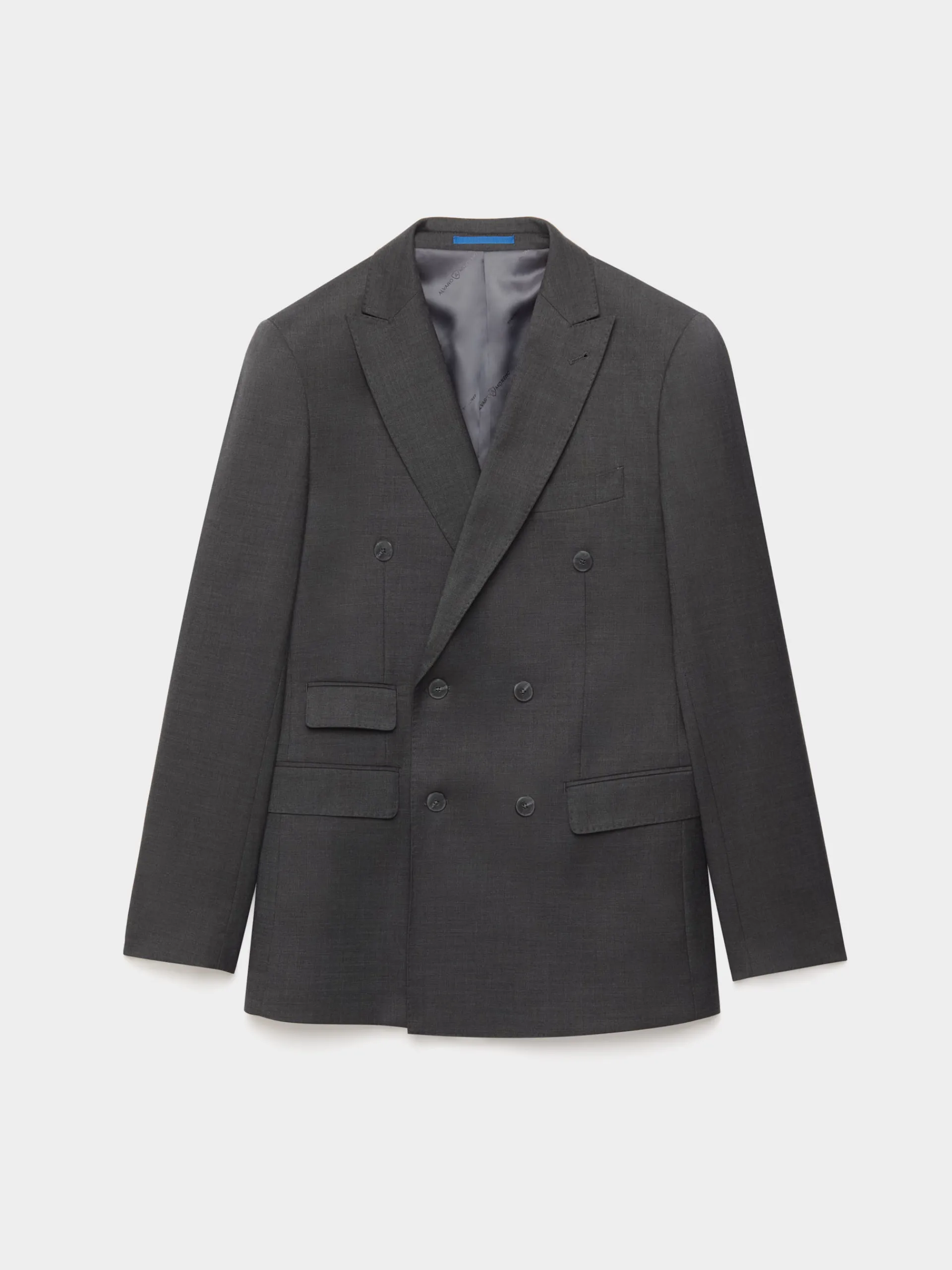 Trajes|Trajes-Alvaro Moreno AMERICANA FIL A FIL CRUZADO Gris