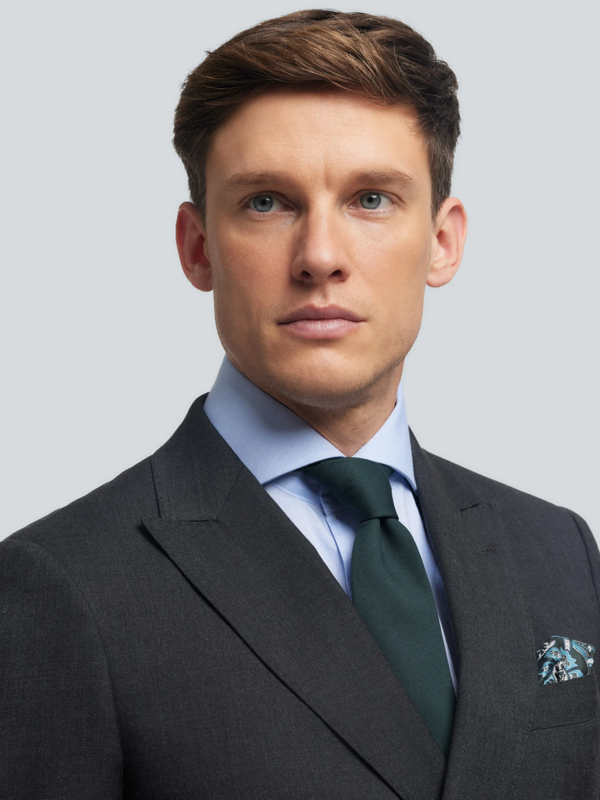 Trajes|Trajes-Alvaro Moreno AMERICANA FIL A FIL CRUZADO Gris