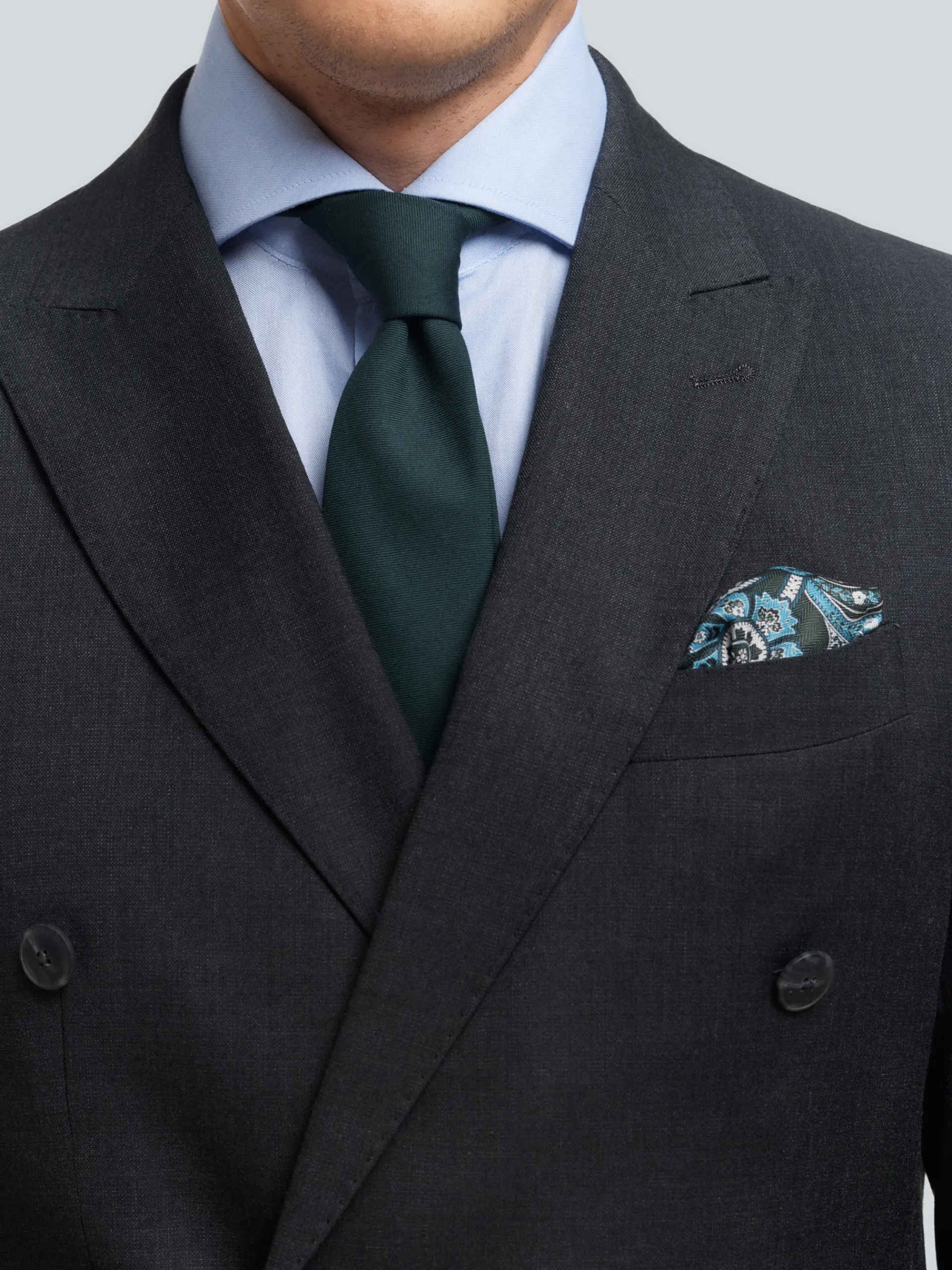 Trajes|Trajes-Alvaro Moreno AMERICANA FIL A FIL CRUZADO Gris