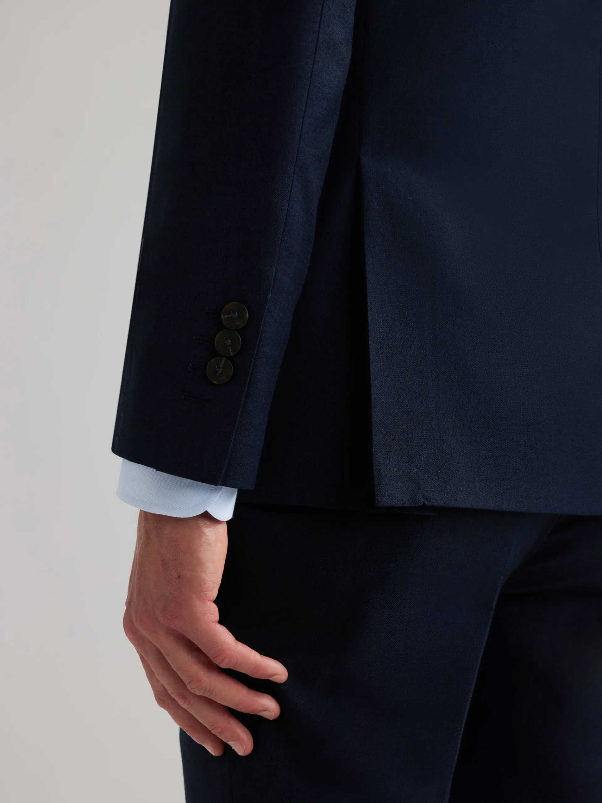 Trajes|Trajes-Alvaro Moreno AMERICANA FIL A FIL CRUZADO Azul Marino