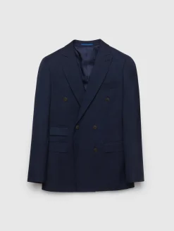 Trajes|Trajes-Alvaro Moreno AMERICANA FIL A FIL CRUZADO Azul Marino