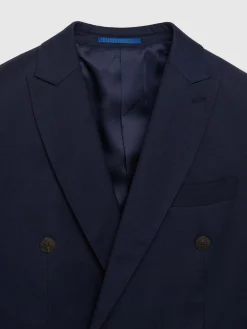 Trajes|Trajes-Alvaro Moreno AMERICANA FIL A FIL CRUZADO Azul Marino