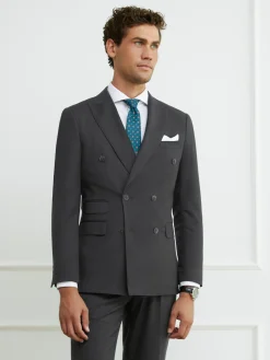 Trajes|Trajes-Alvaro Moreno AMERICANA FIL A FIL CRUZADO Gris