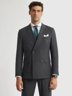 Trajes|Trajes-Alvaro Moreno AMERICANA FIL A FIL CRUZADO Gris