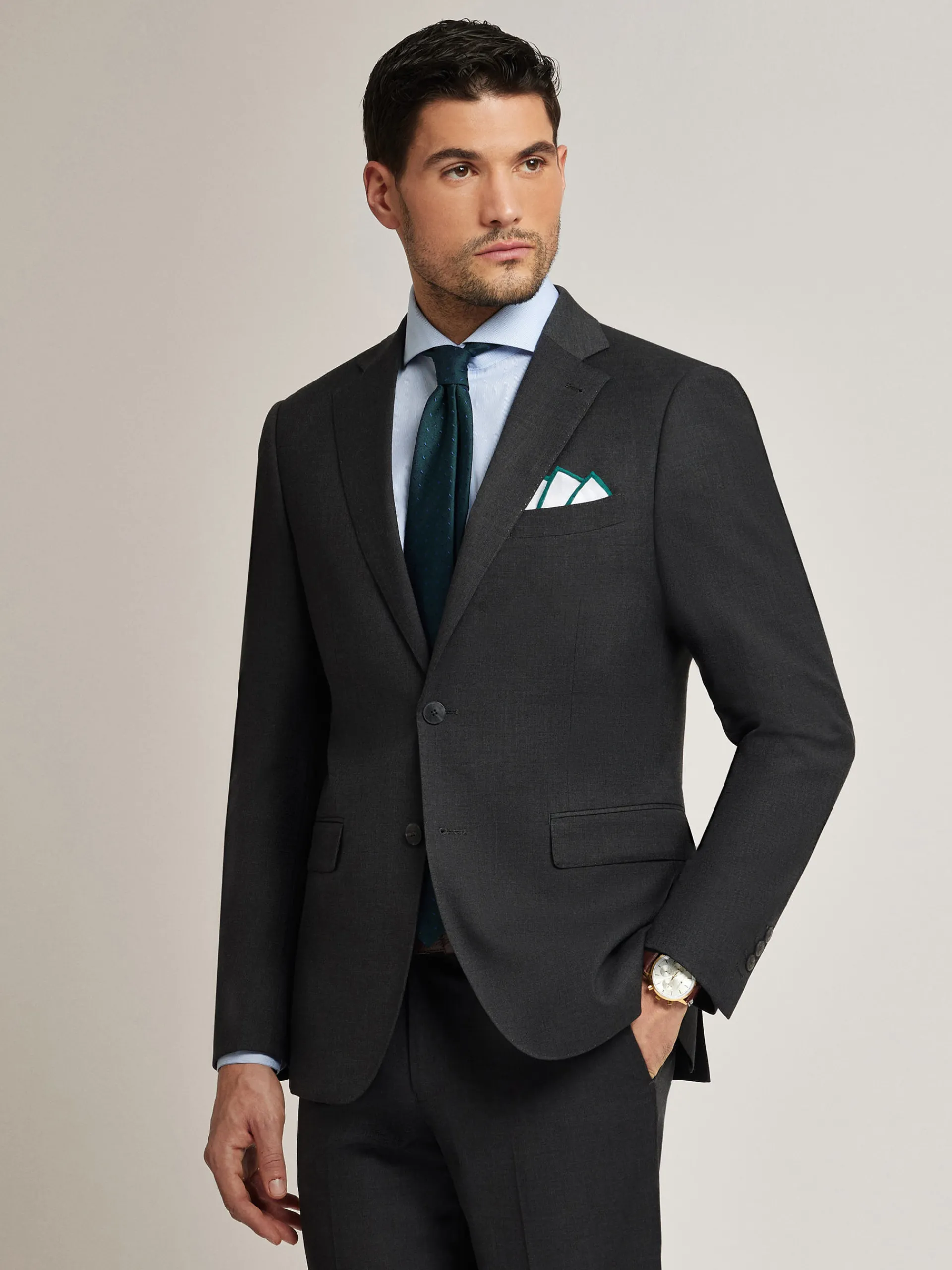 Trajes|Trajes-Alvaro Moreno AMERICANA FIL A FIL Gris