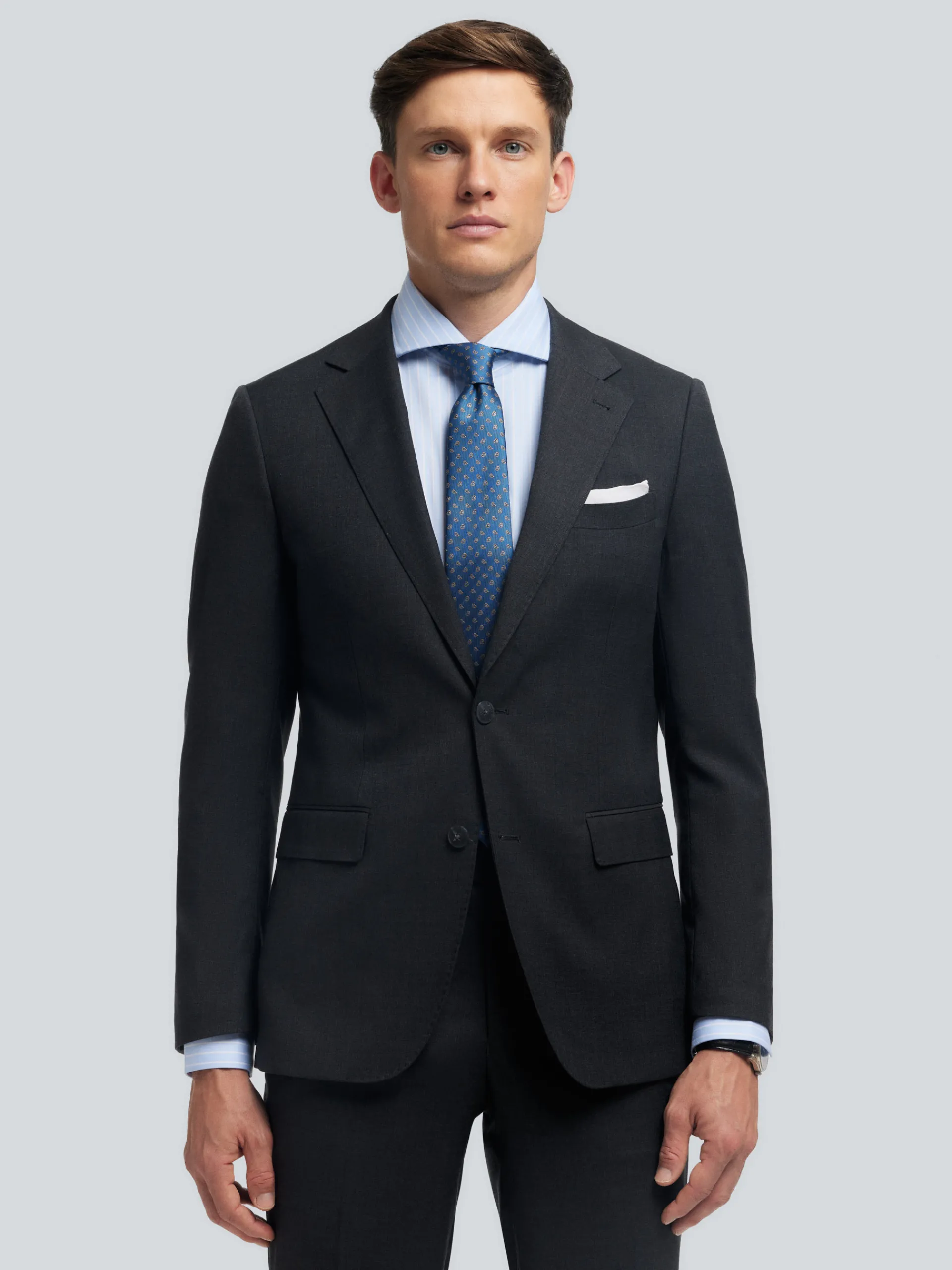 Trajes|Trajes-Alvaro Moreno AMERICANA FIL A FIL Gris