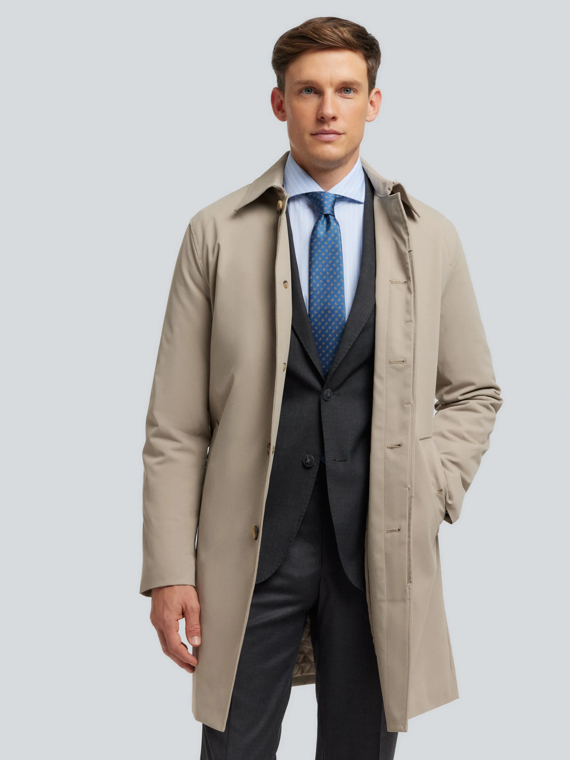 Trajes|Trajes-Alvaro Moreno AMERICANA FIL A FIL Gris