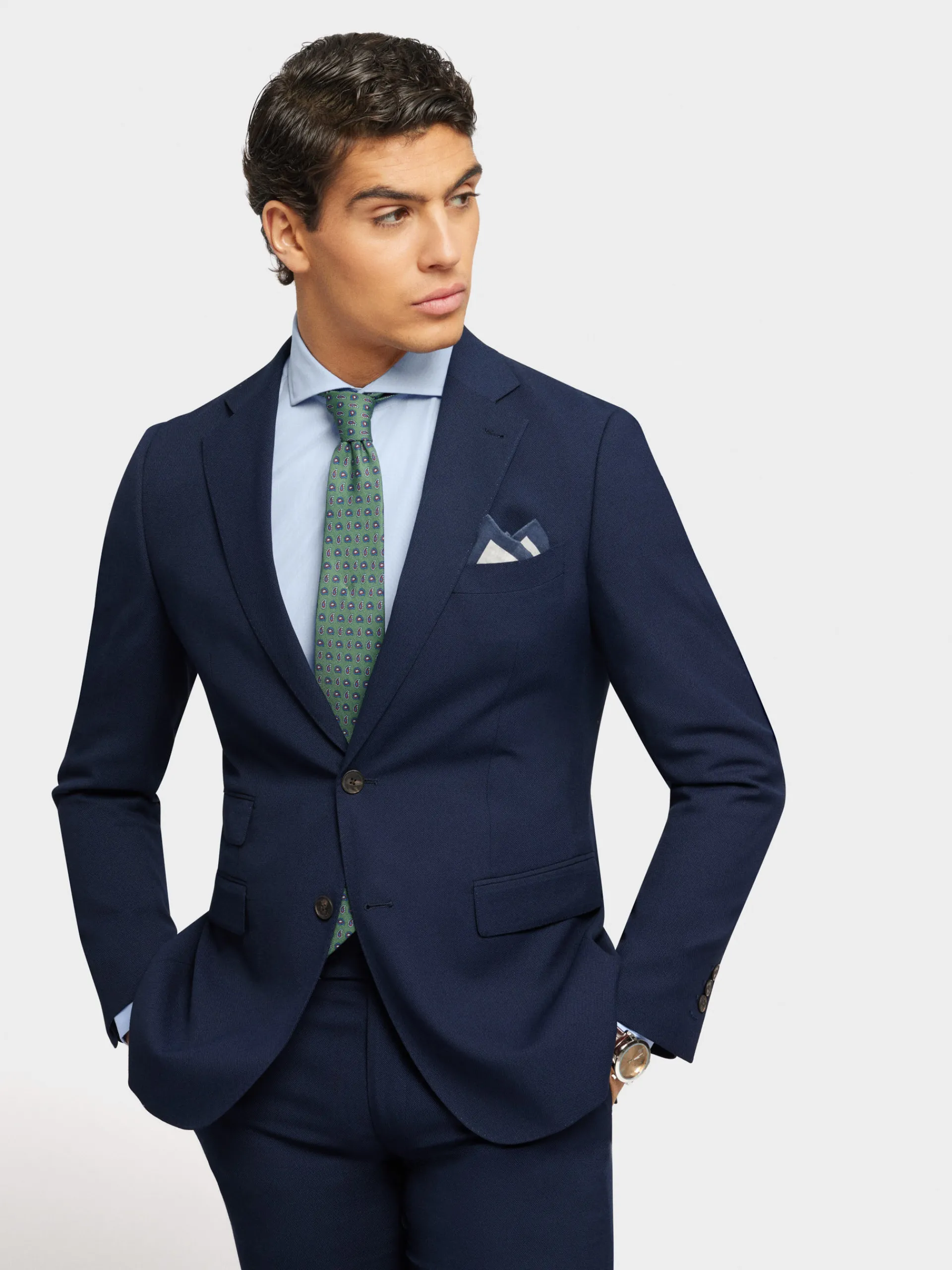 Trajes|Trajes-Alvaro Moreno AMERICANA MICRO BIRD Azul Marino