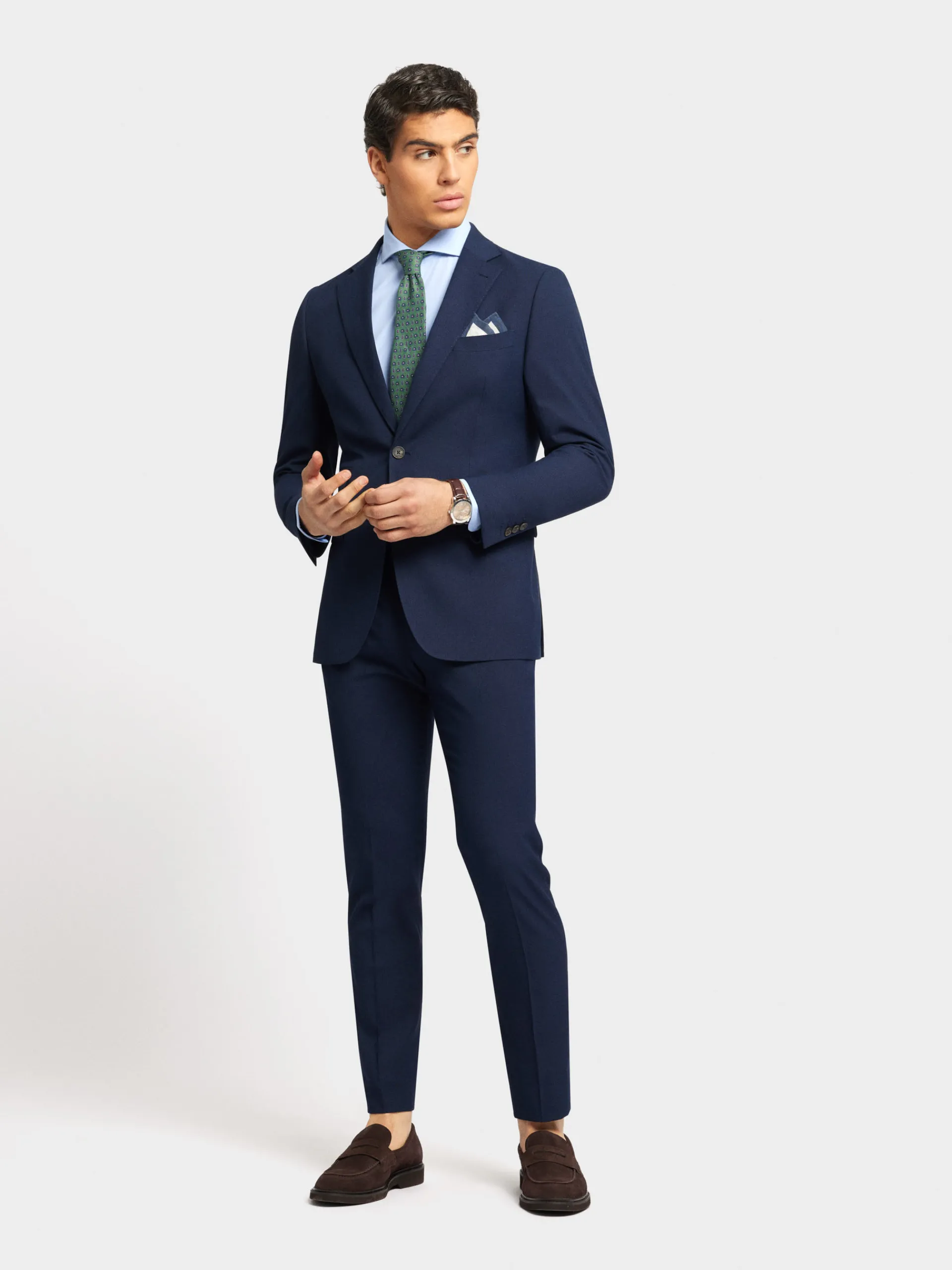 Trajes|Trajes-Alvaro Moreno AMERICANA MICRO BIRD Azul Marino