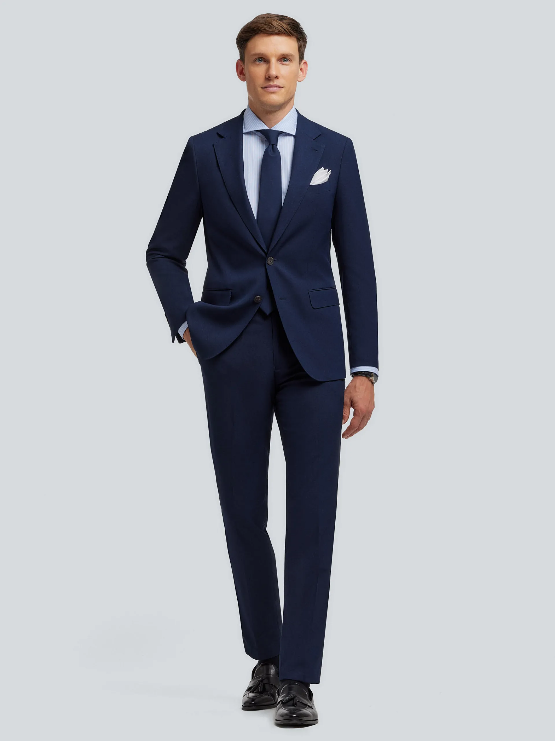 Trajes|Trajes-Alvaro Moreno AMERICANA MICRO BIRD Azul Marino