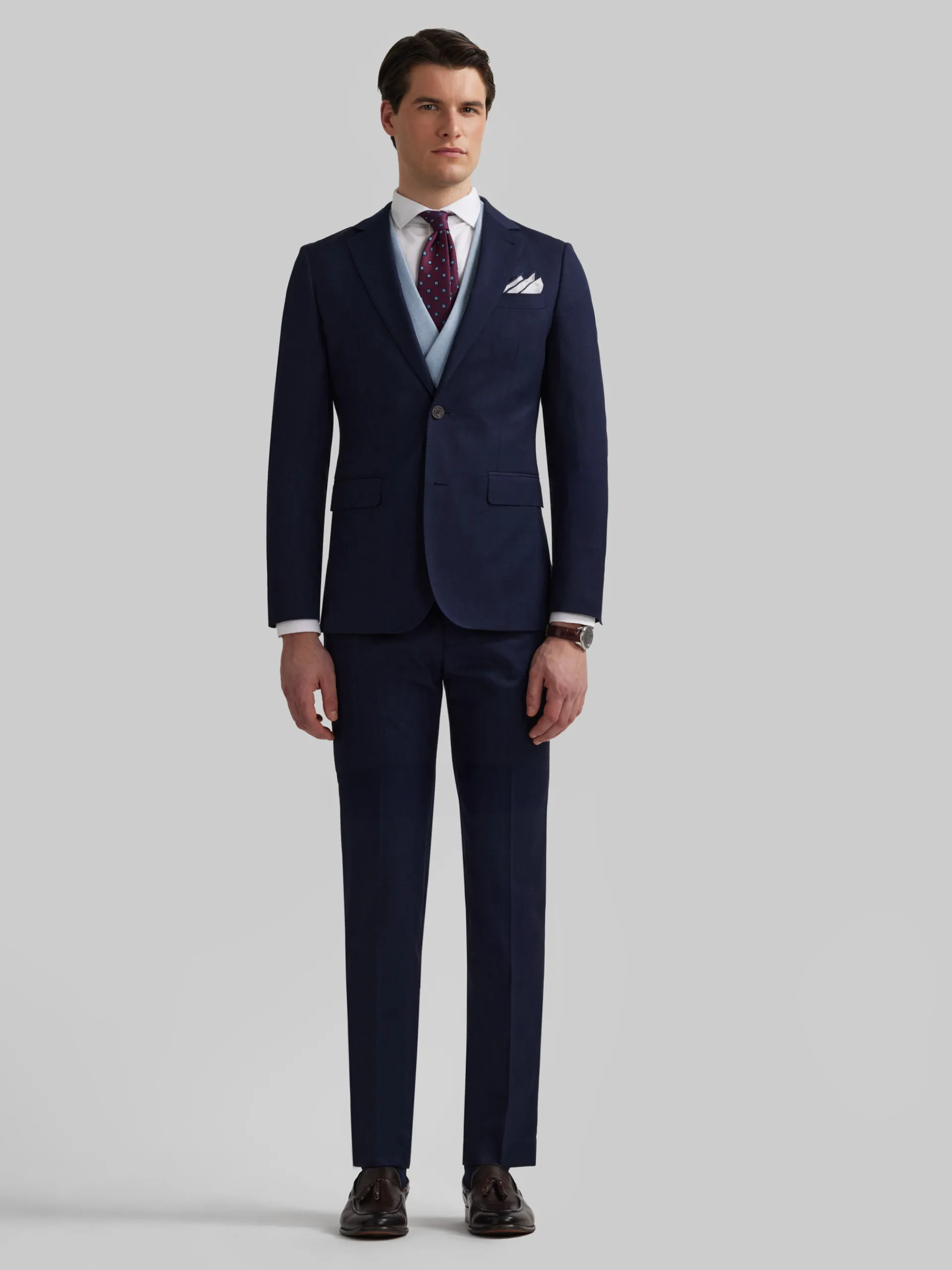 Trajes|Trajes-Alvaro Moreno AMERICANA MILANO GALES Azul Marino