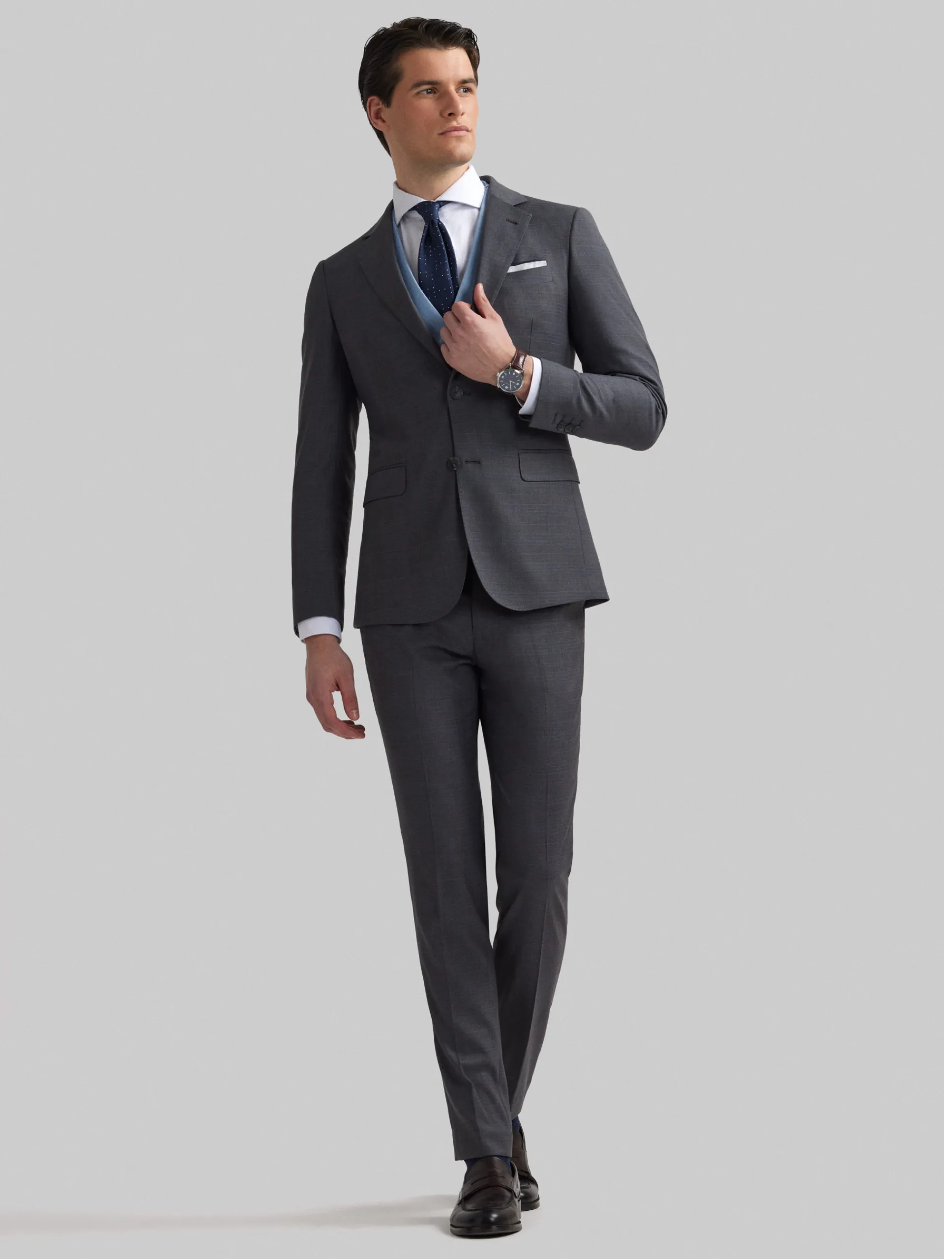 Trajes|Trajes-Alvaro Moreno AMERICANA MILANO GALES Gris