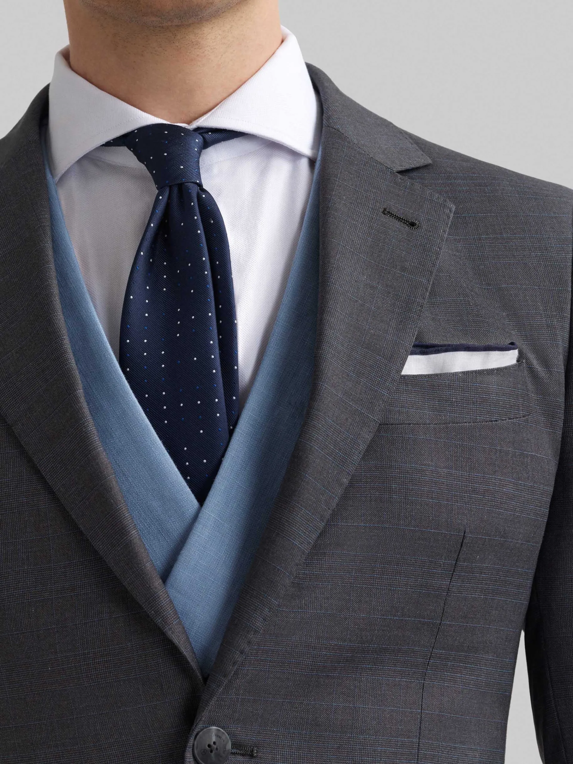 Trajes|Trajes-Alvaro Moreno AMERICANA MILANO GALES Gris