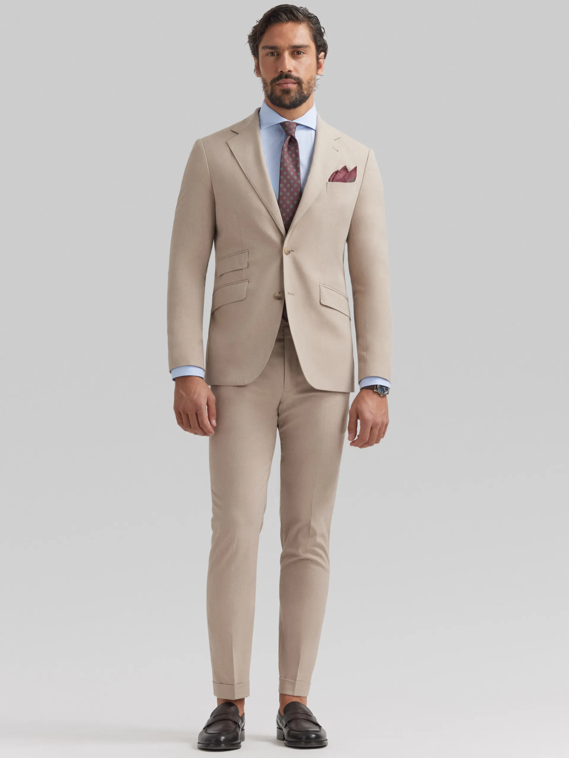 Trajes|Trajes-Alvaro Moreno AMERICANA NAPOLI Beige