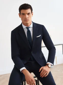 Trajes|Trajes-Alvaro Moreno AMERICANA TWILL Azul Marino