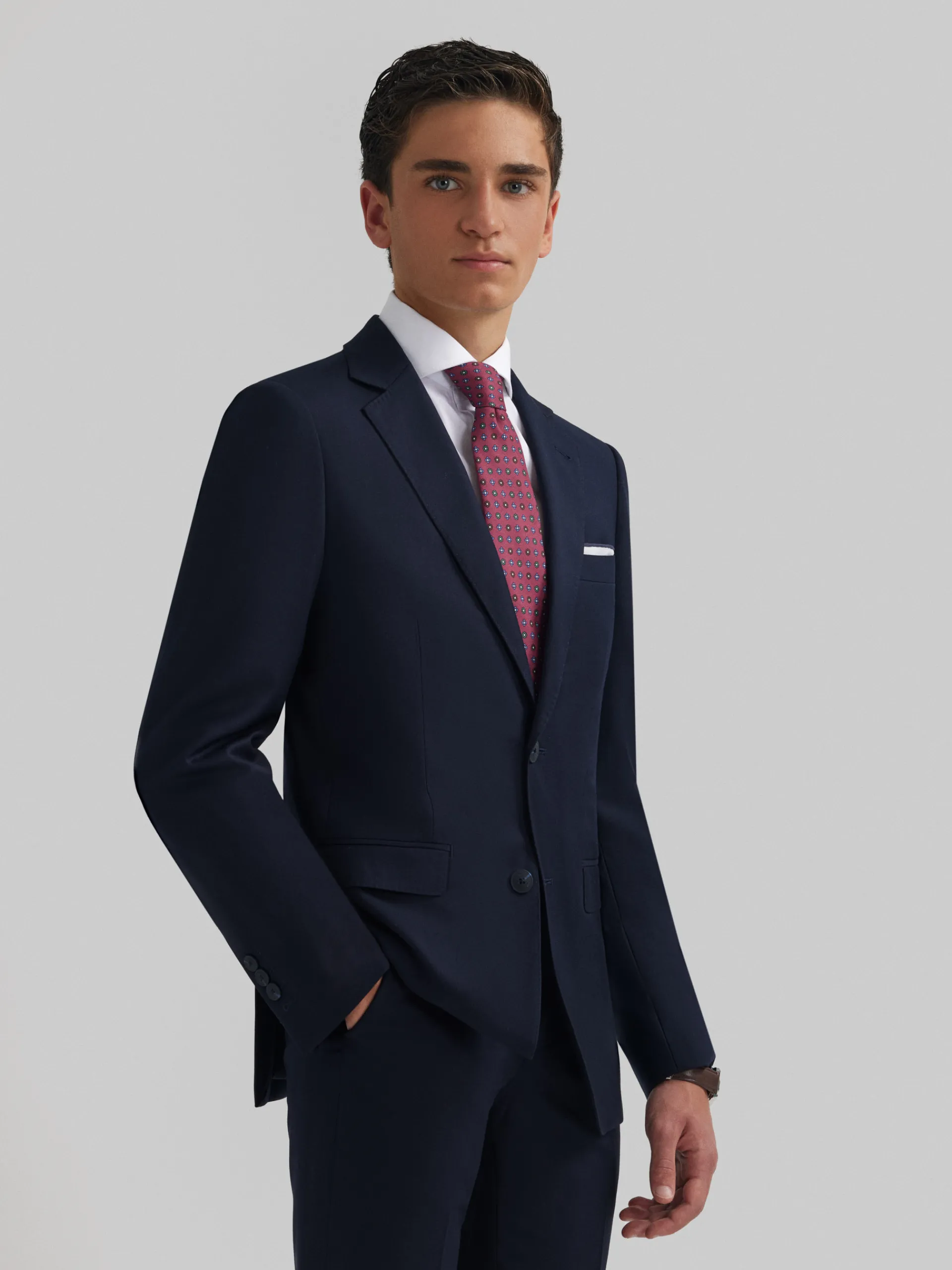 Trajes|Trajes-Alvaro Moreno AMERICANA TWILL CADETE Azul Marino