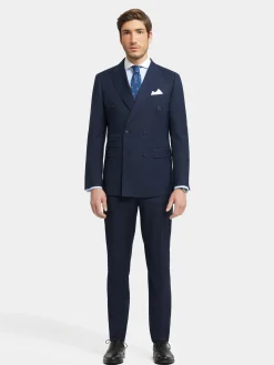 Trajes|Trajes-Alvaro Moreno AMERICANA TWILL CRUZADO Azul Marino