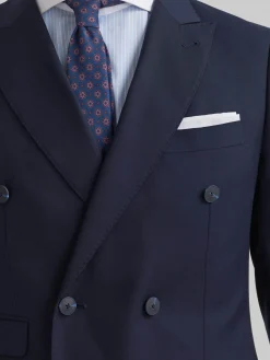 Trajes|Trajes-Alvaro Moreno AMERICANA TWILL CRUZADO Azul Marino