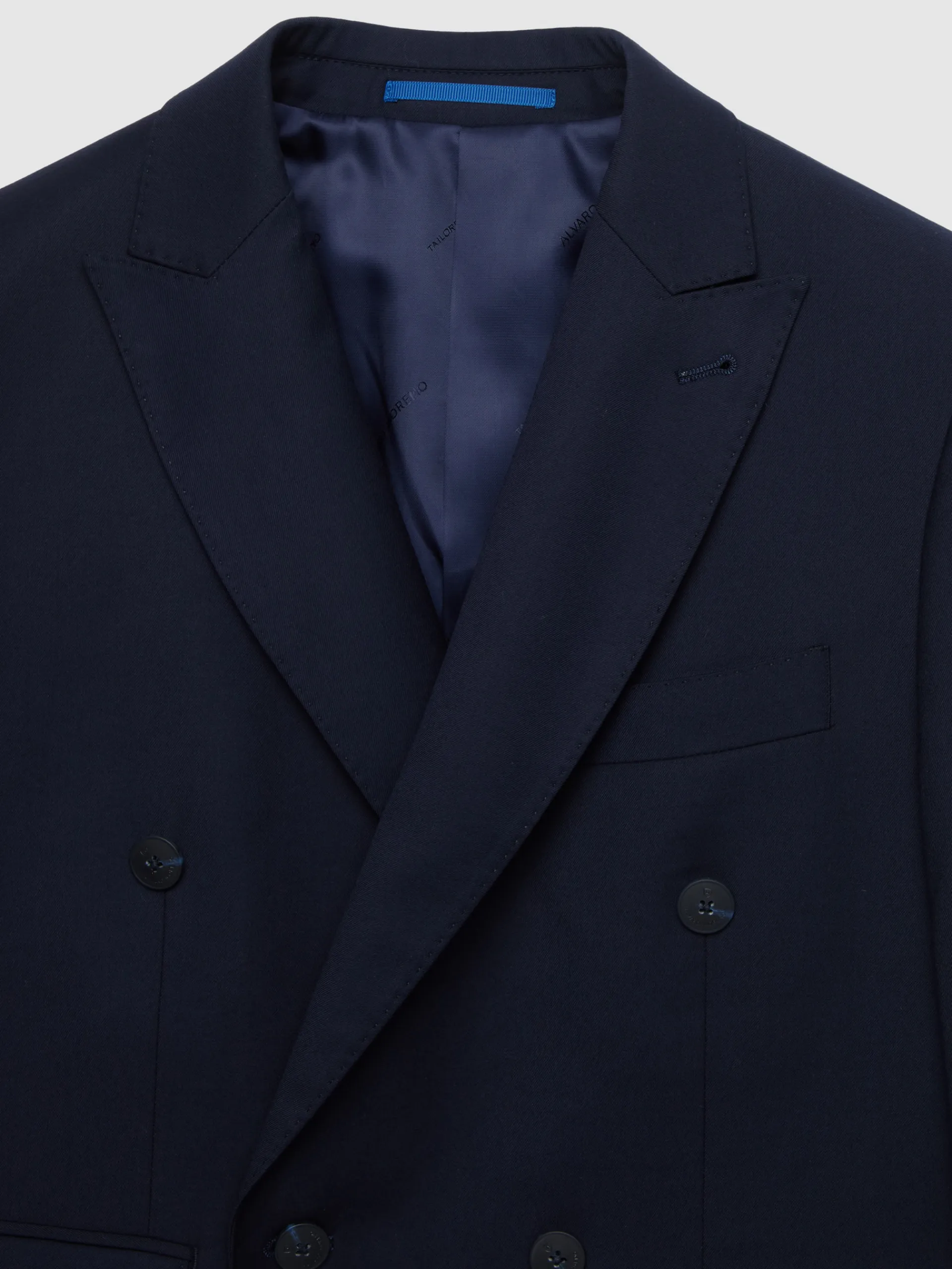 Trajes|Trajes-Alvaro Moreno AMERICANA TWILL CRUZADO Azul Marino