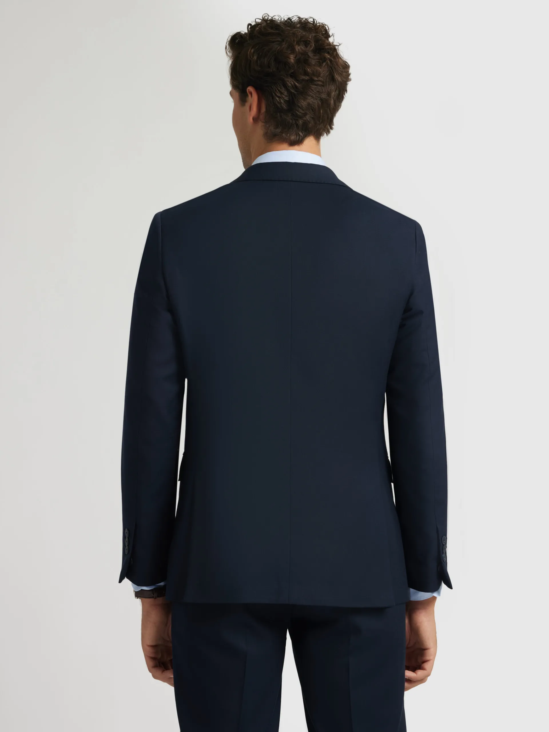 Trajes|Trajes-Alvaro Moreno AMERICANA TWILL CRUZADO Azul Marino