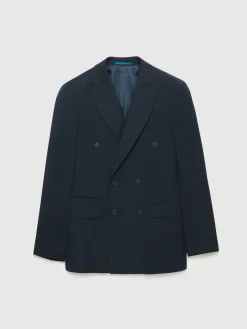 Trajes|Trajes-Alvaro Moreno AMERICANA TWILL CRUZADO Azul Marino