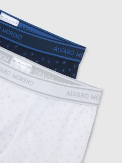 Ropa Interior-Alvaro Moreno BOXER LOGOS Azul Marino