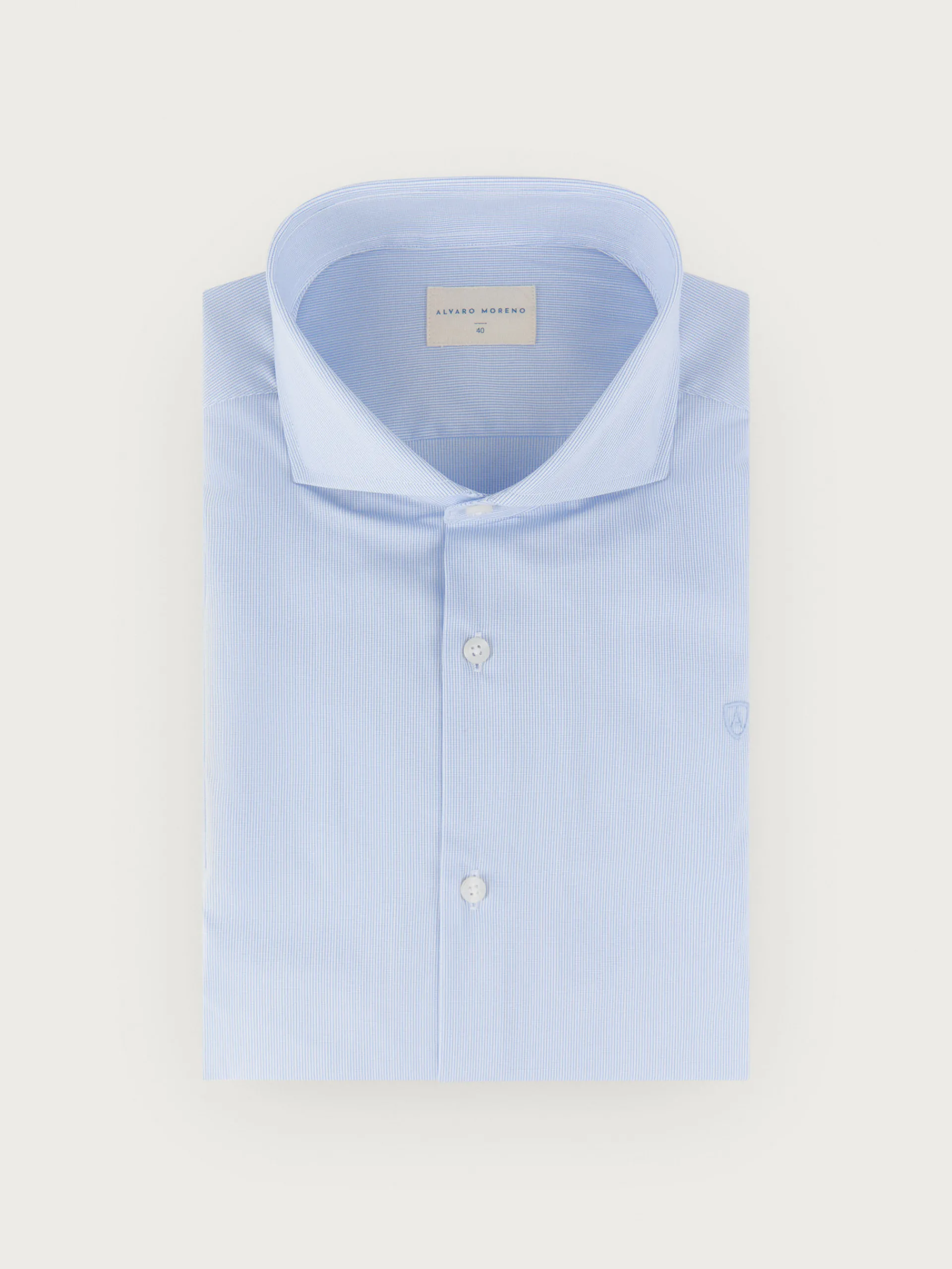 Camisas Vestir|Camisas Vestir-Alvaro Moreno CAMISA COMFORT MICRO CHECKS Celeste