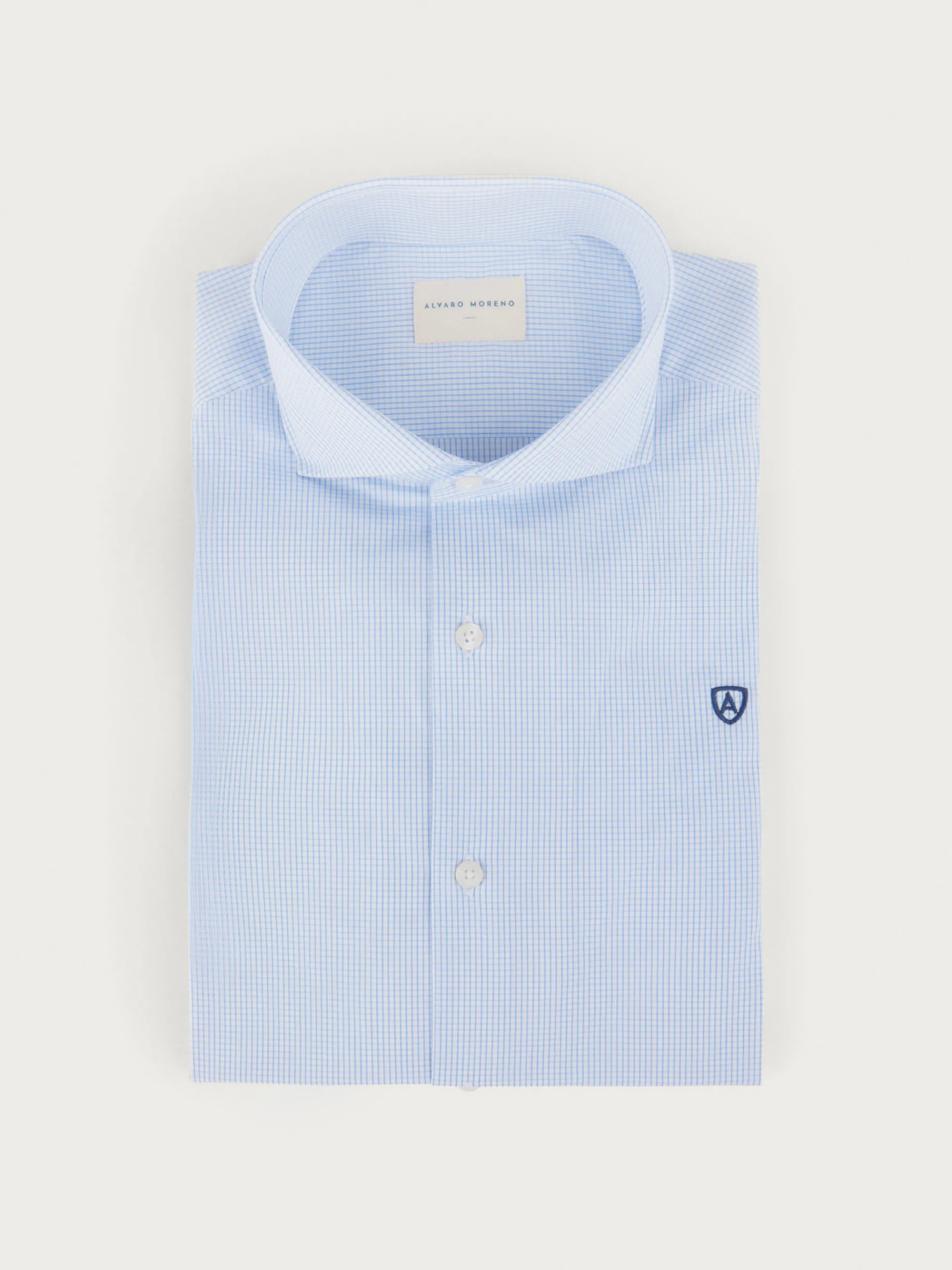 Camisas Vestir|Camisas Vestir-Alvaro Moreno CAMISA COMFORT MICROCUADRO Celeste