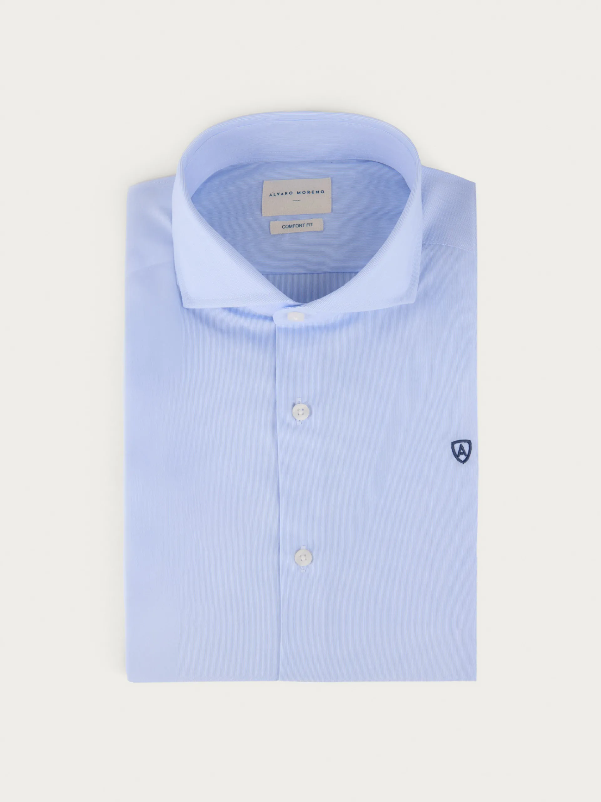 Camisas Vestir|Camisas Vestir-Alvaro Moreno CAMISA COMFORT MIL RAYAS Celeste